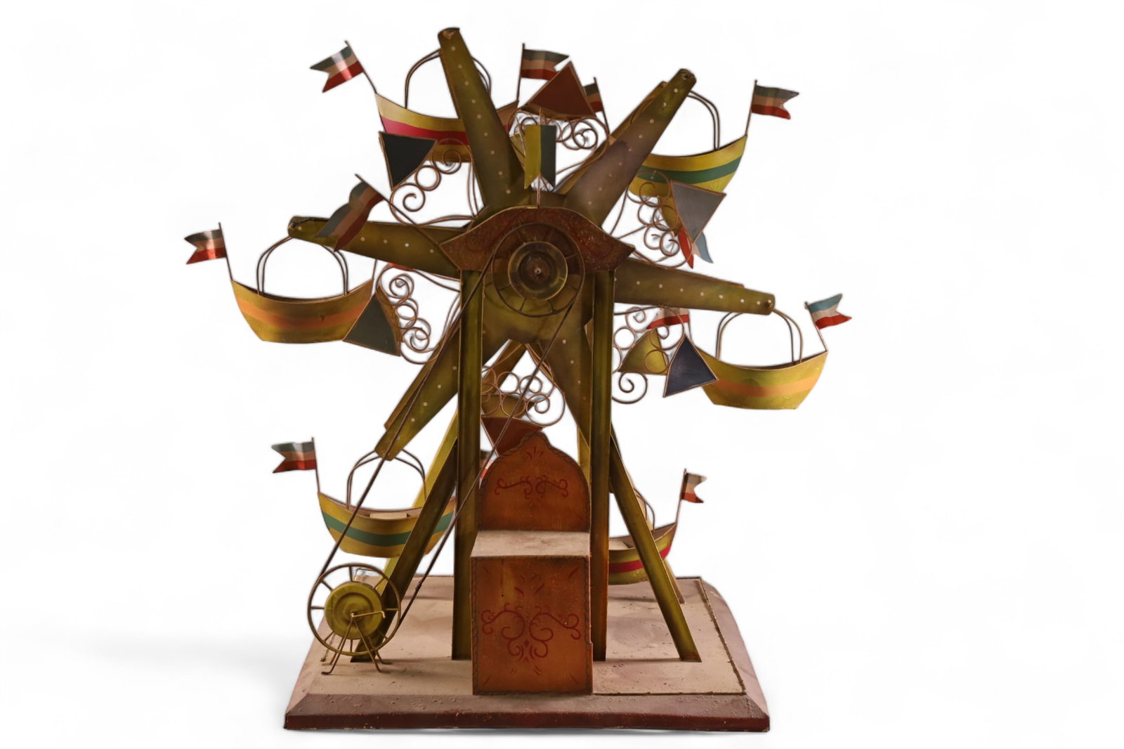 LARGE FOLK ART FERRIS WHEEL (1 of 2)