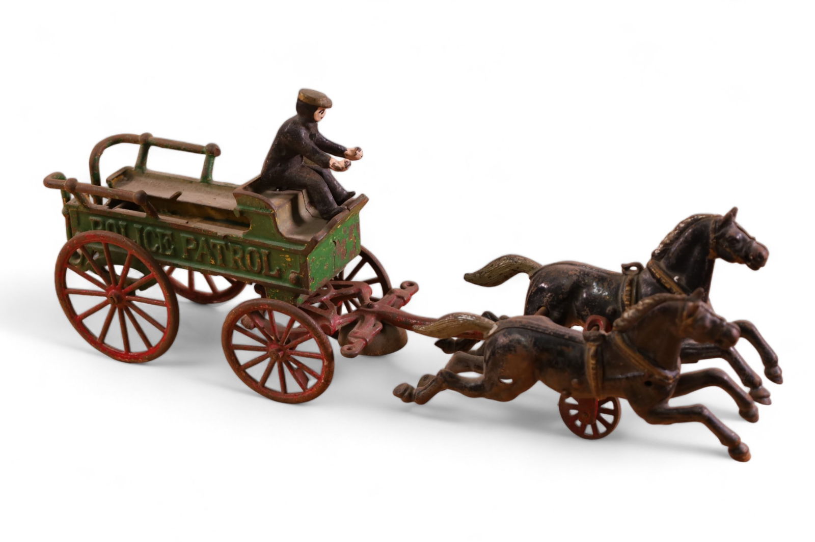 ANTIQUE HUBLEY CAST IRON POLICE WAGON (1 of 2)