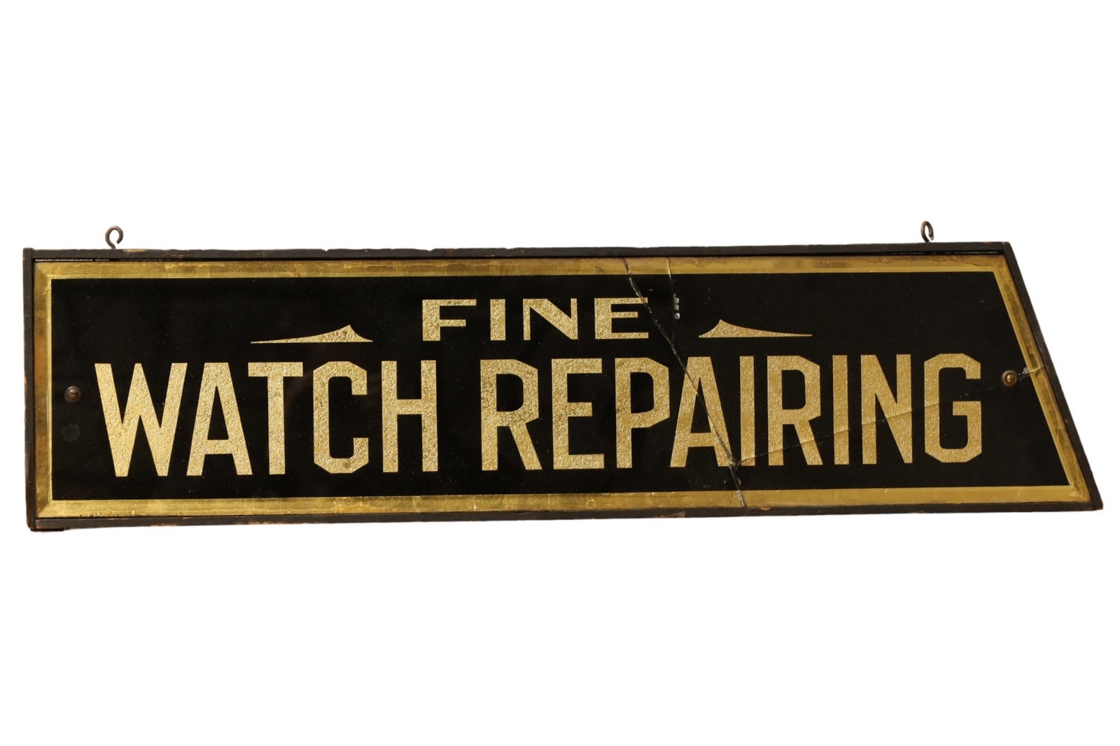 WATCH REPAIRING REVERSE PAINTED TRADE SIGN (1 of 2)