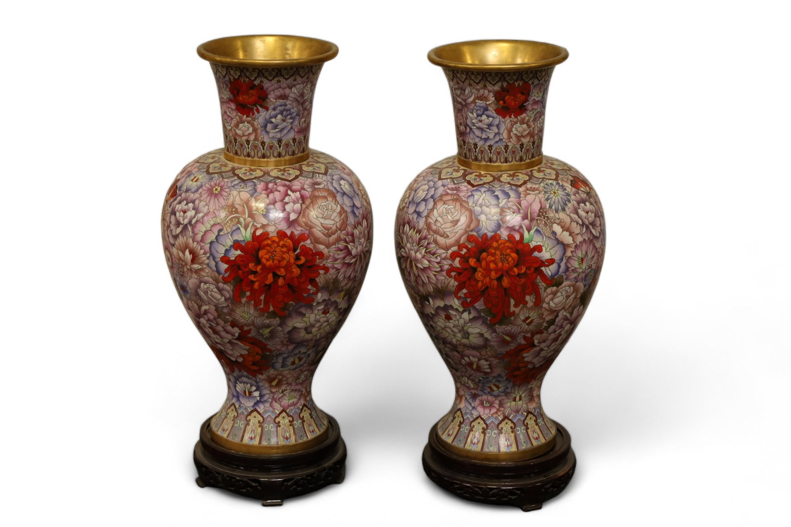 PAIR OF CHINESE FLOOR VASES (1 of 3)