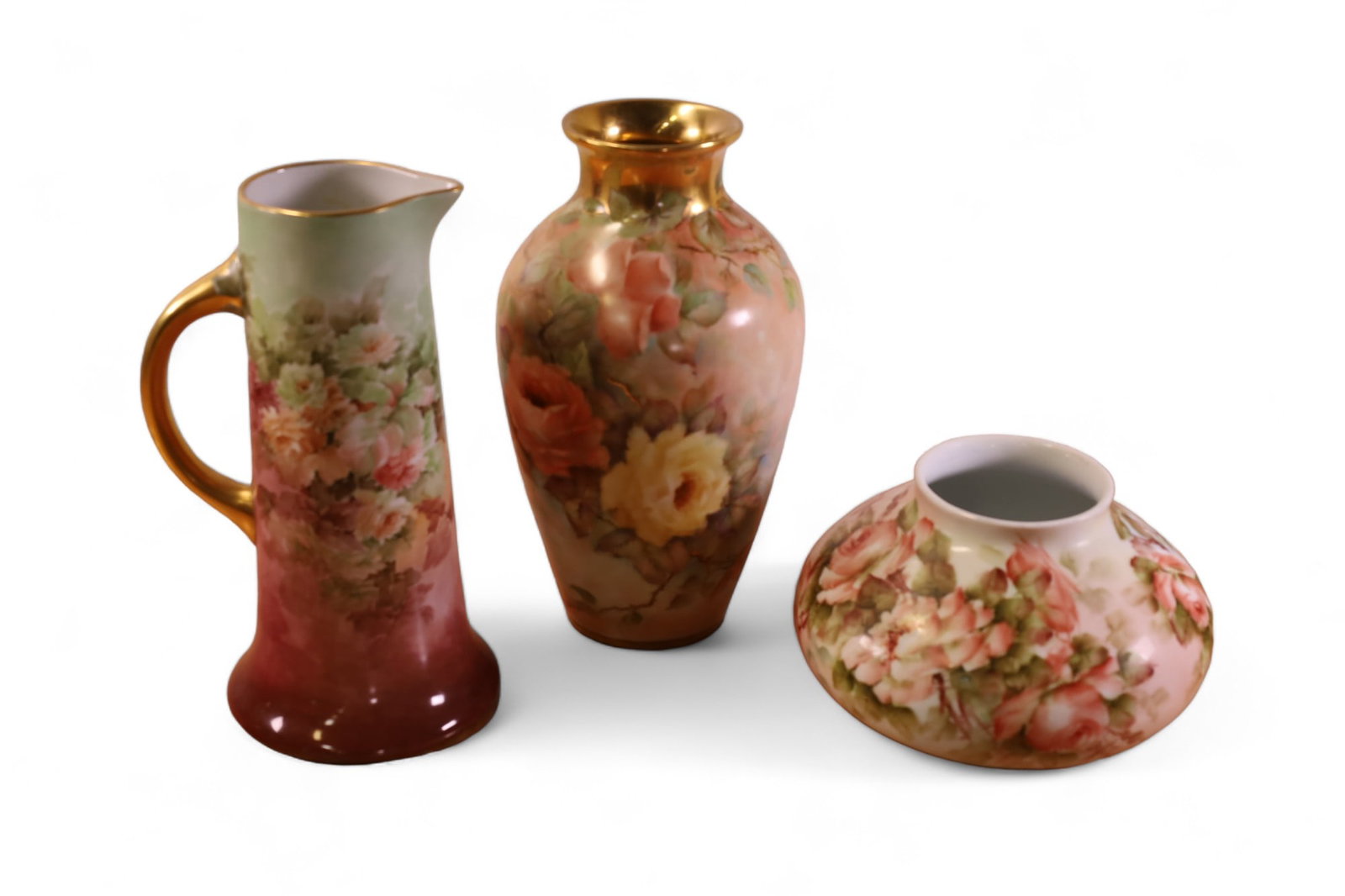 3 PIECES OF HAND PAINTED PORCELAIN (1 of 4)