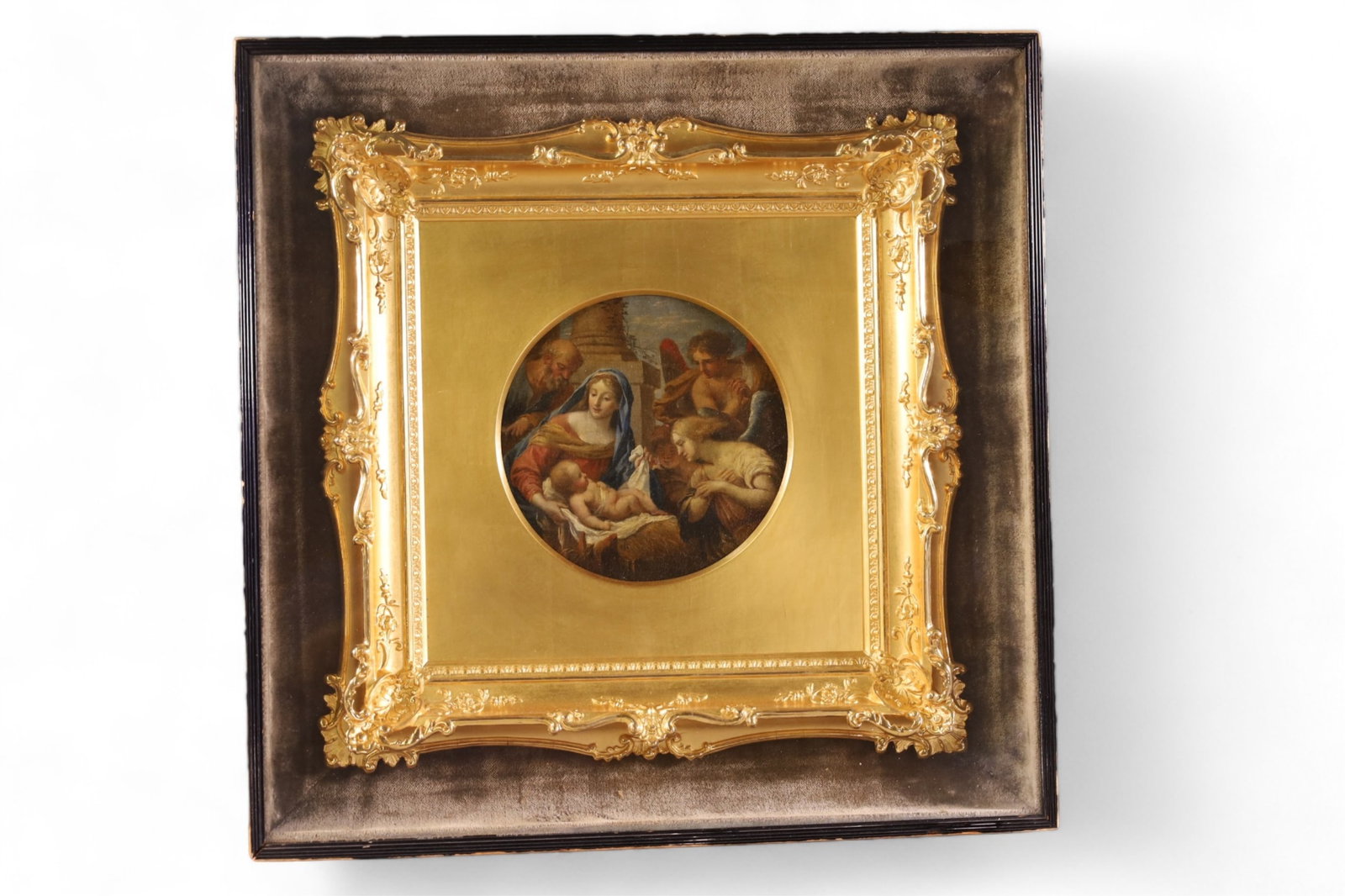 ANTIQUE RELIGIOUS OIL PAINTING (1 of 2)