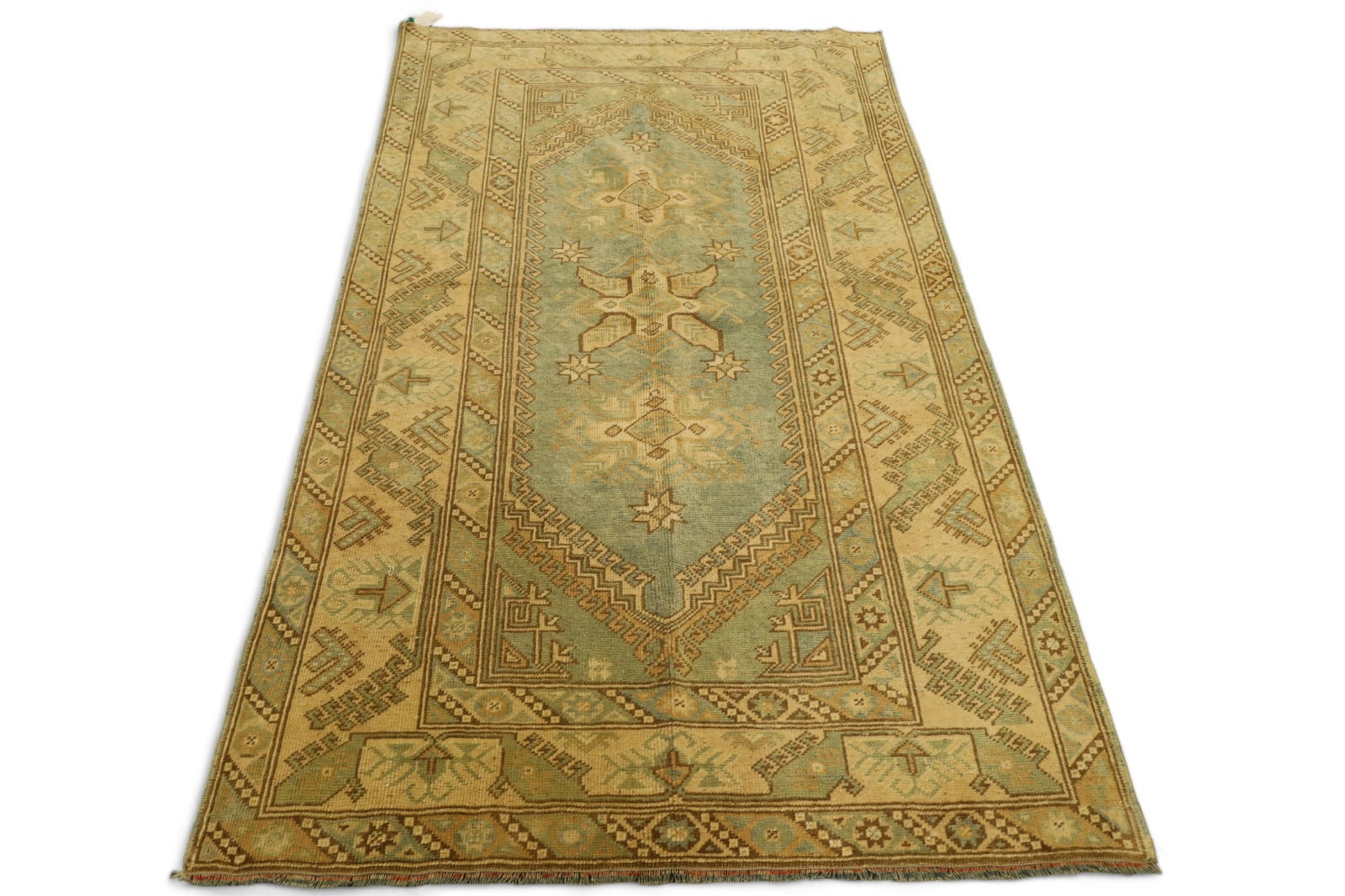 APPROX 6' 6" x 3' 10" HANDMADE WOOL RUG (1 of 4)