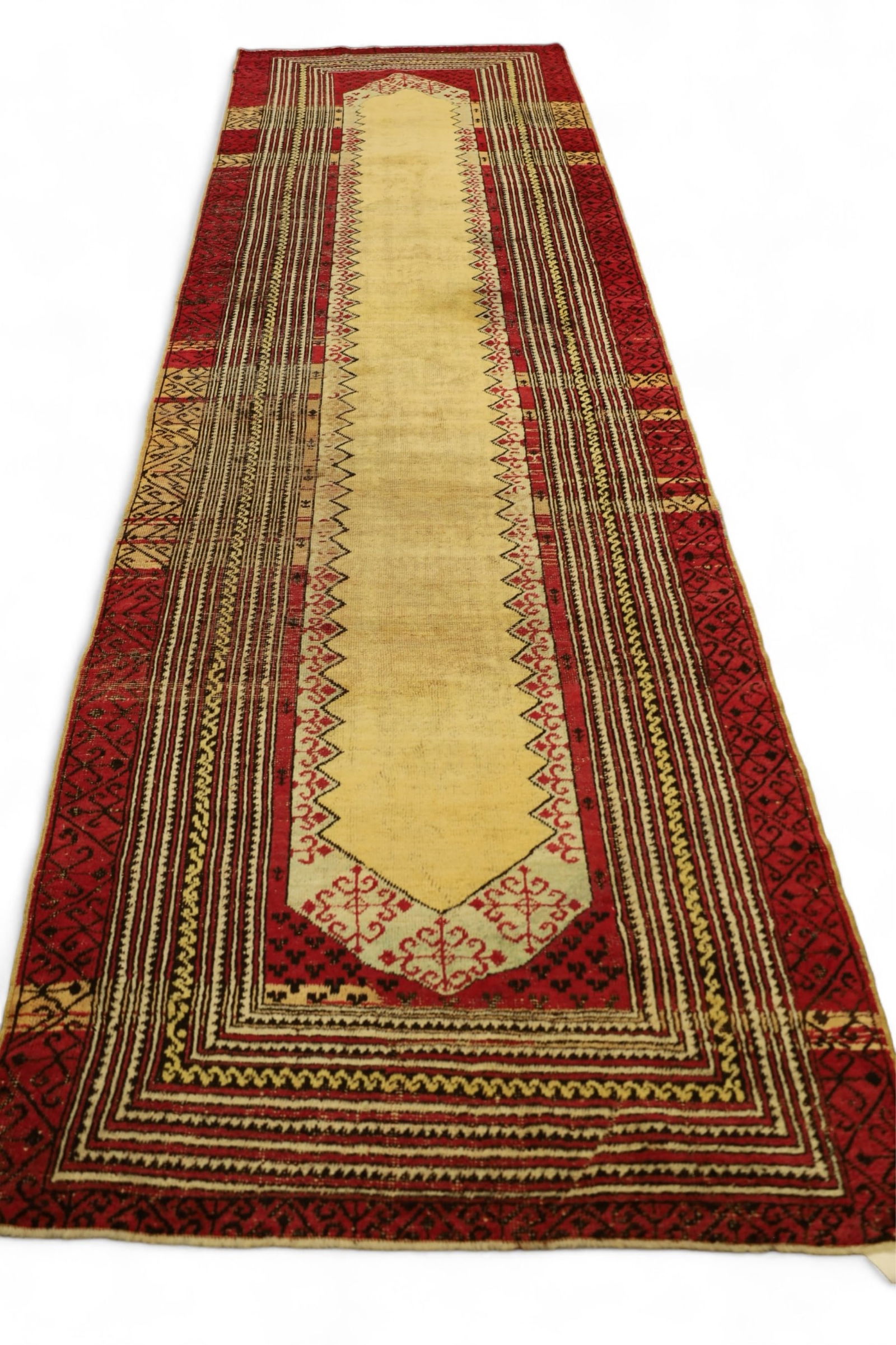 APPROX 12' 7" x 3' 8" HANDMADE WOOL RUG (1 of 4)