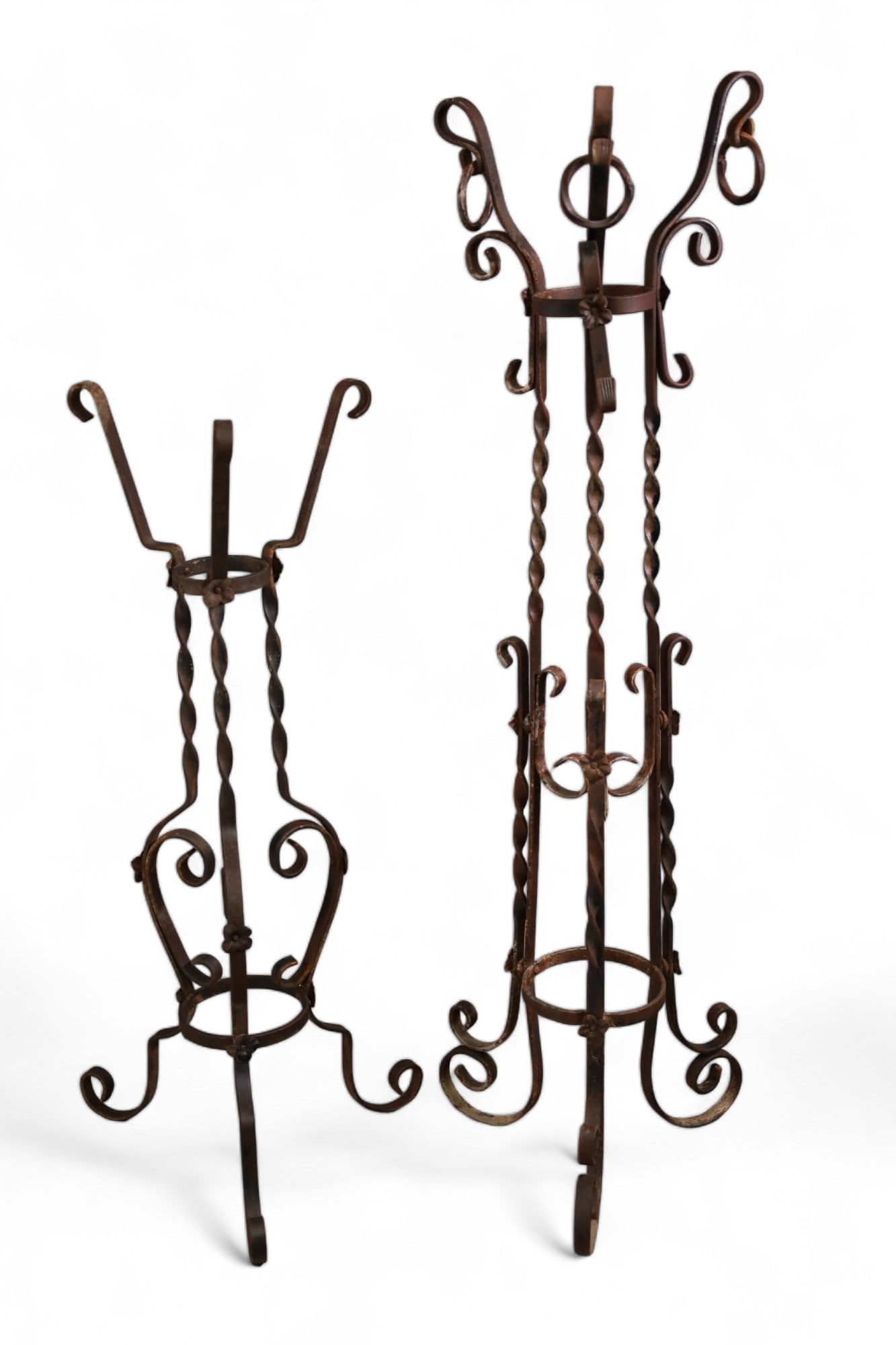 2 SPANISH STYLE IRON PLANT STANDS (1 of 3)