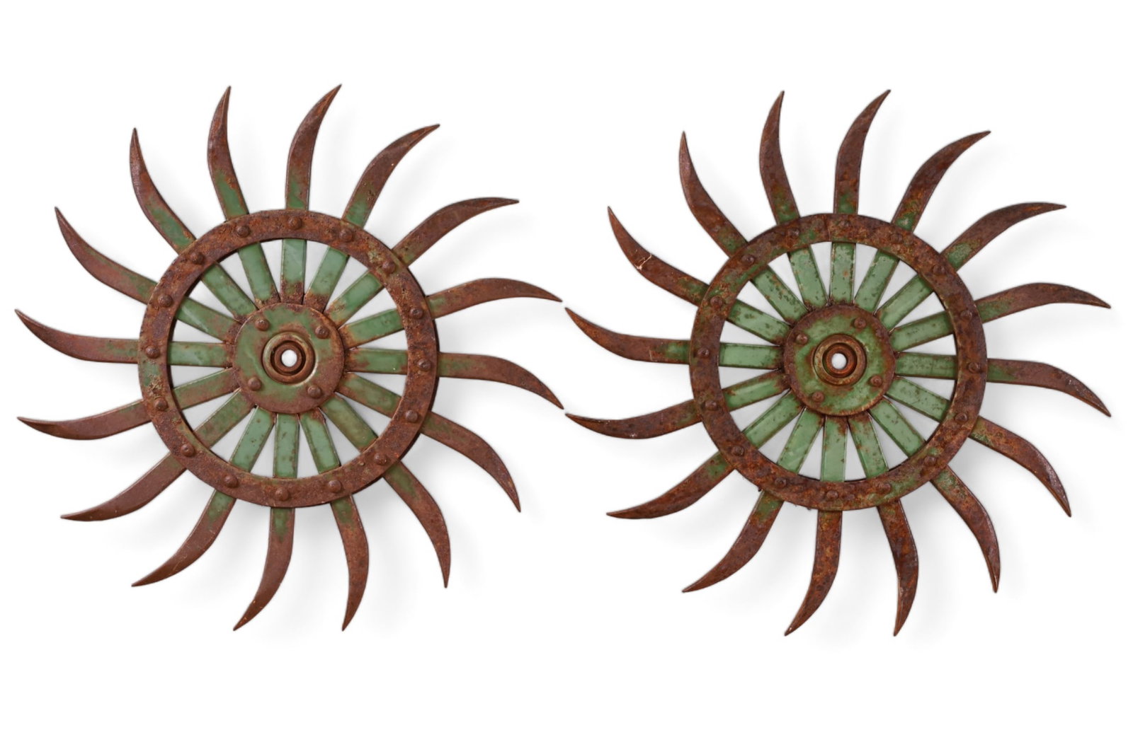 2 CAST IRON PLOW DISCS (1 of 3)