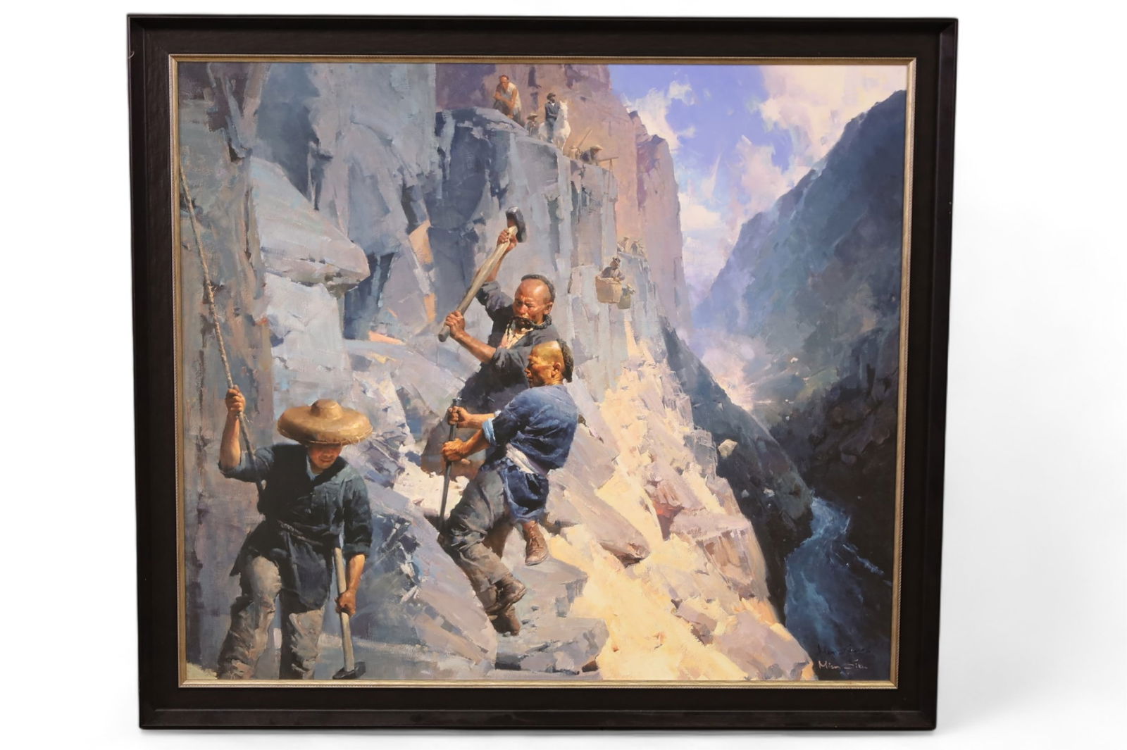 MIAN SITU GICLEE: SIGNED IN LOWER RIGHT BY ARTIST, PROOF 1/10. 52" x 47" IN FRAME. THIS ITEM EXCEEDS SIZE LIMITATIONS FOR IN HOUSE SHIPPING.