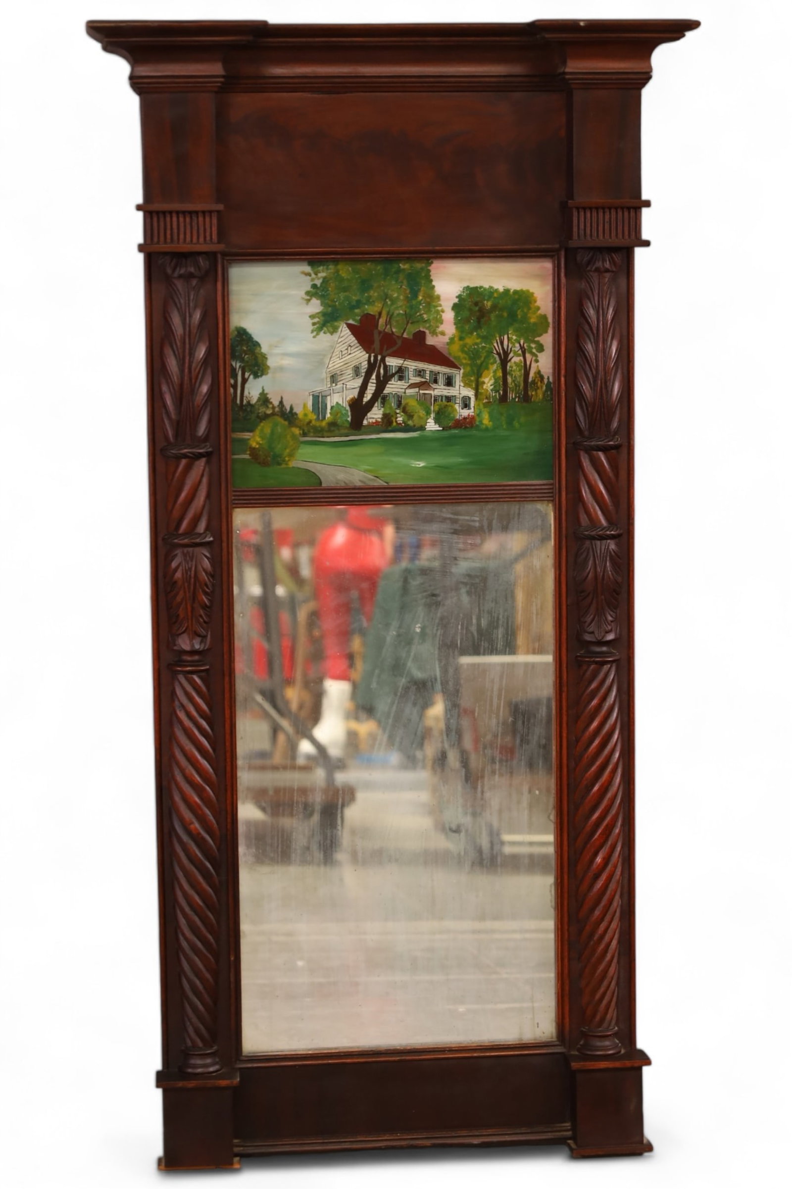 EARLY AMERICAN TRUMEAU MIRROR (1 of 2)