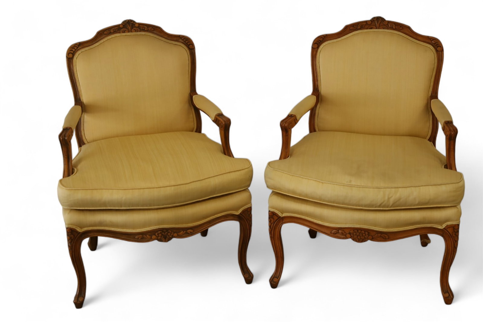 PAIR OF FRENCH STYLE PARLOR CHAIRS (1 of 3)