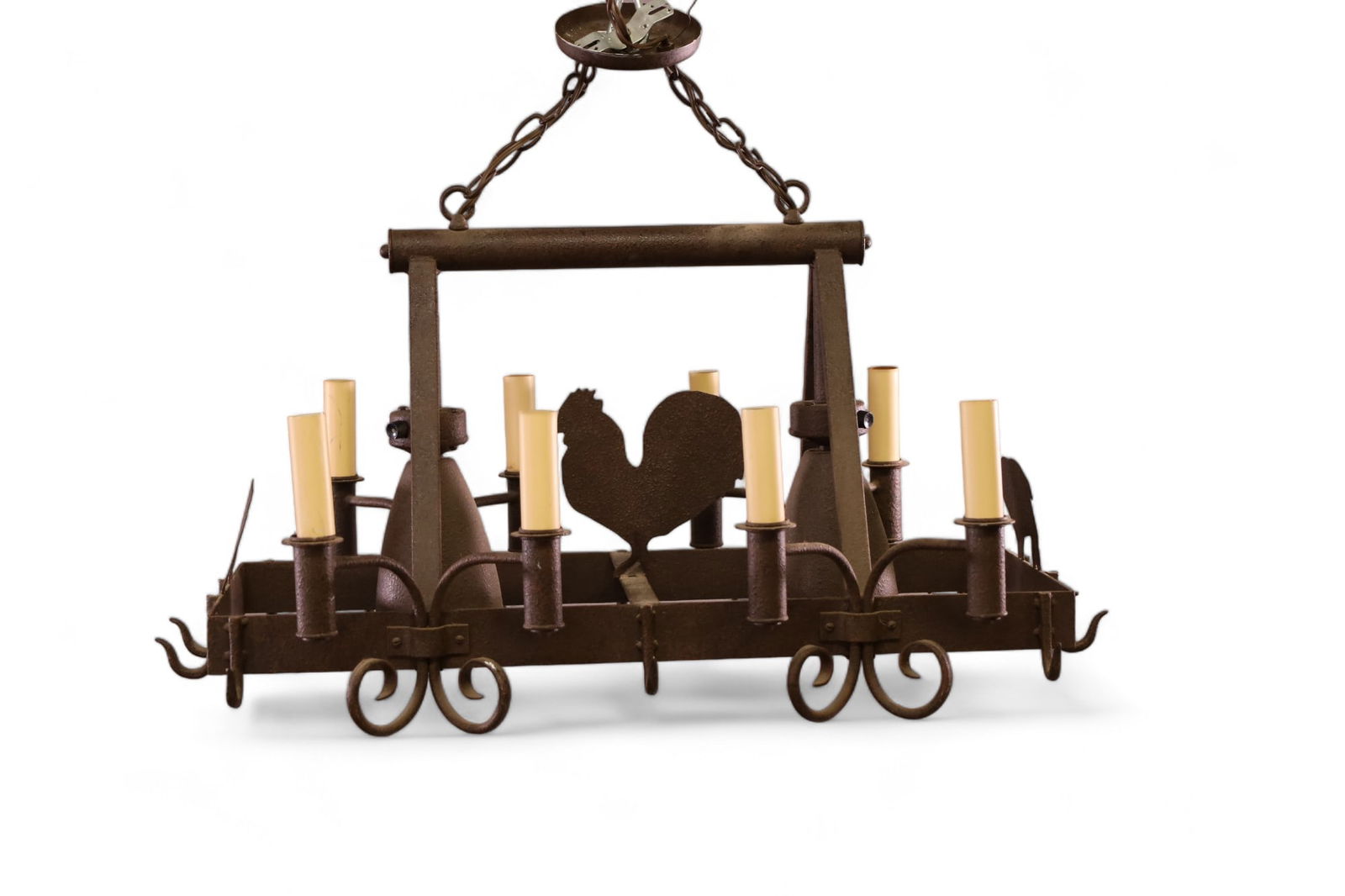 LARGE TOM THUMB IRON HANGING LIGHT (1 of 5)