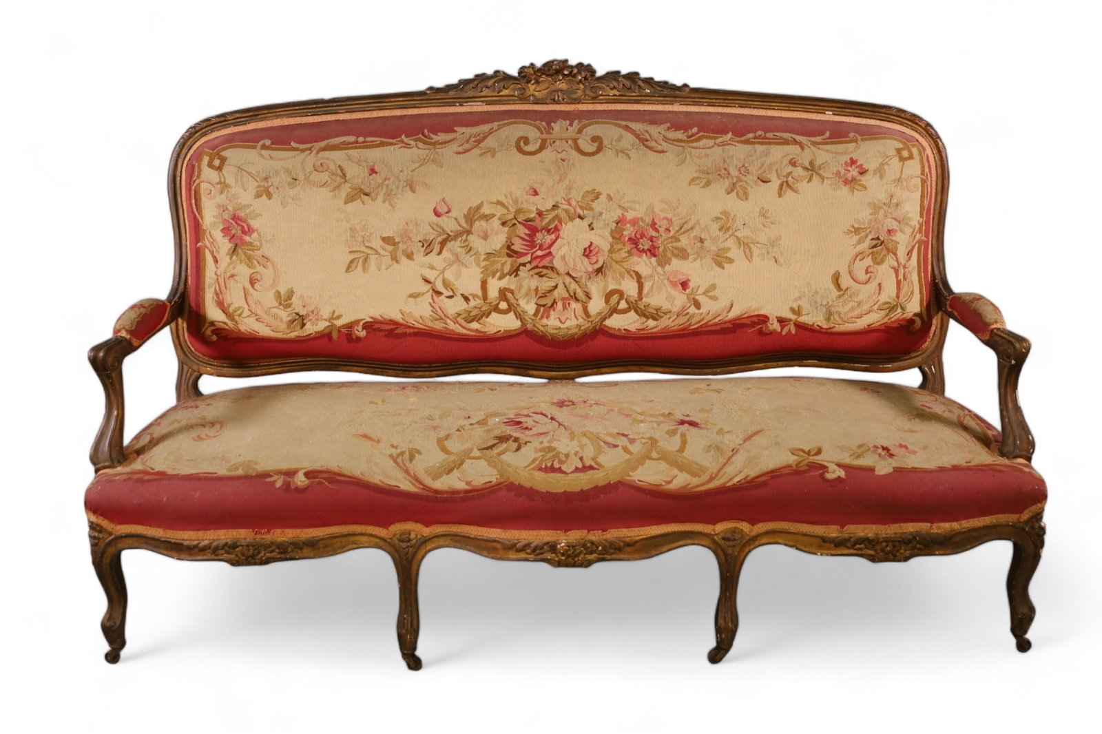 LARGE ANTIQUE FRENCH SOFA (1 of 7)