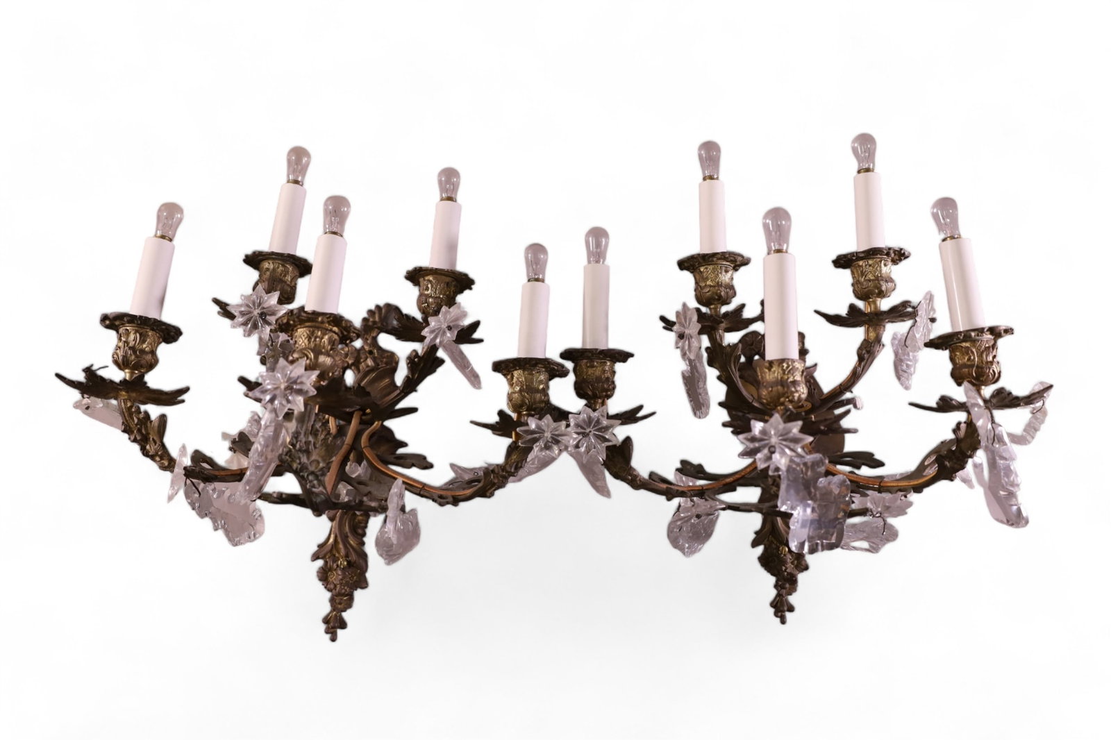 PAIR OF CRYSTAL PRISM WALL SCONCES (1 of 2)