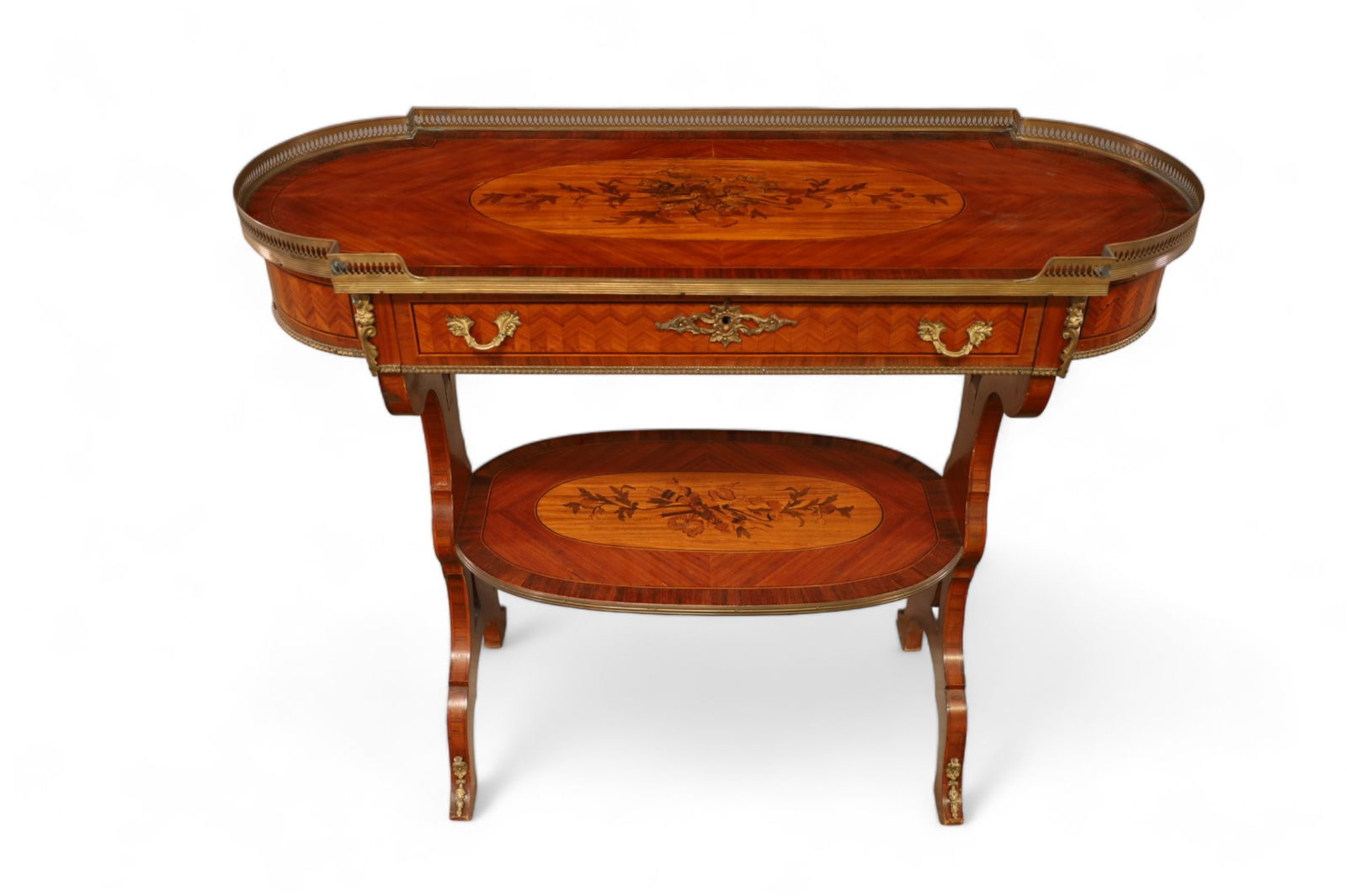 FRENCH INLAID HALL TABLE (1 of 4)