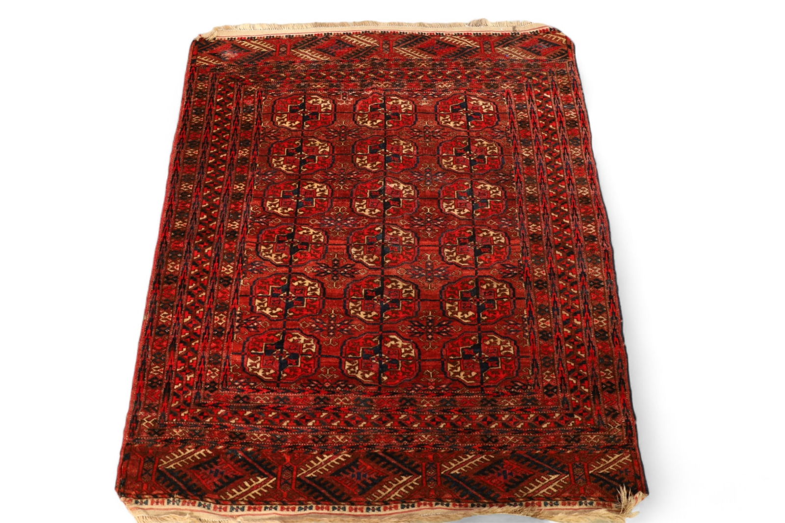 APPROX 4' 2" x 3' 5" HANDMADE WOOL RUG (1 of 3)