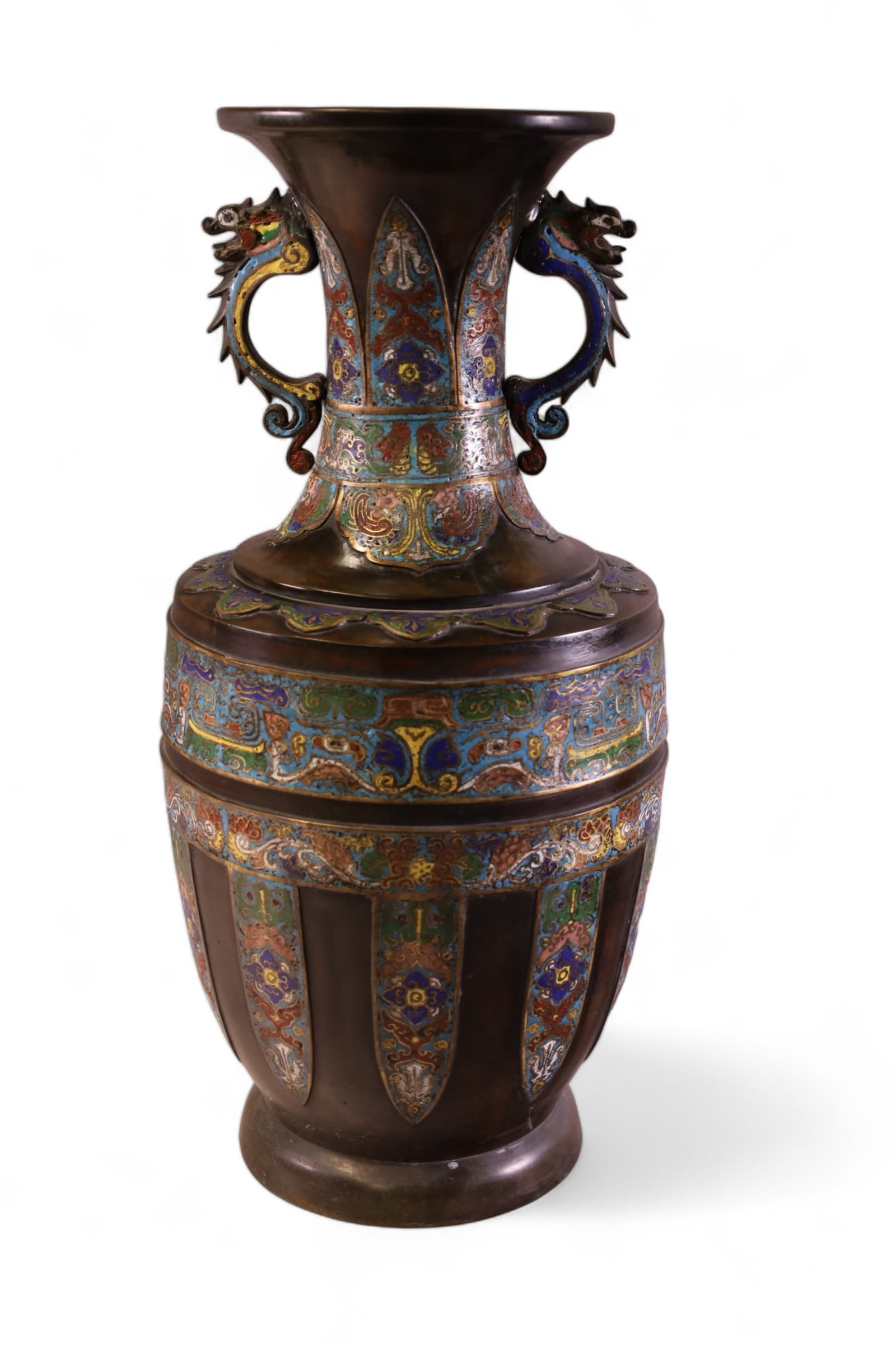 JAPANESE CHAMPLEVE VASE (1 of 5)