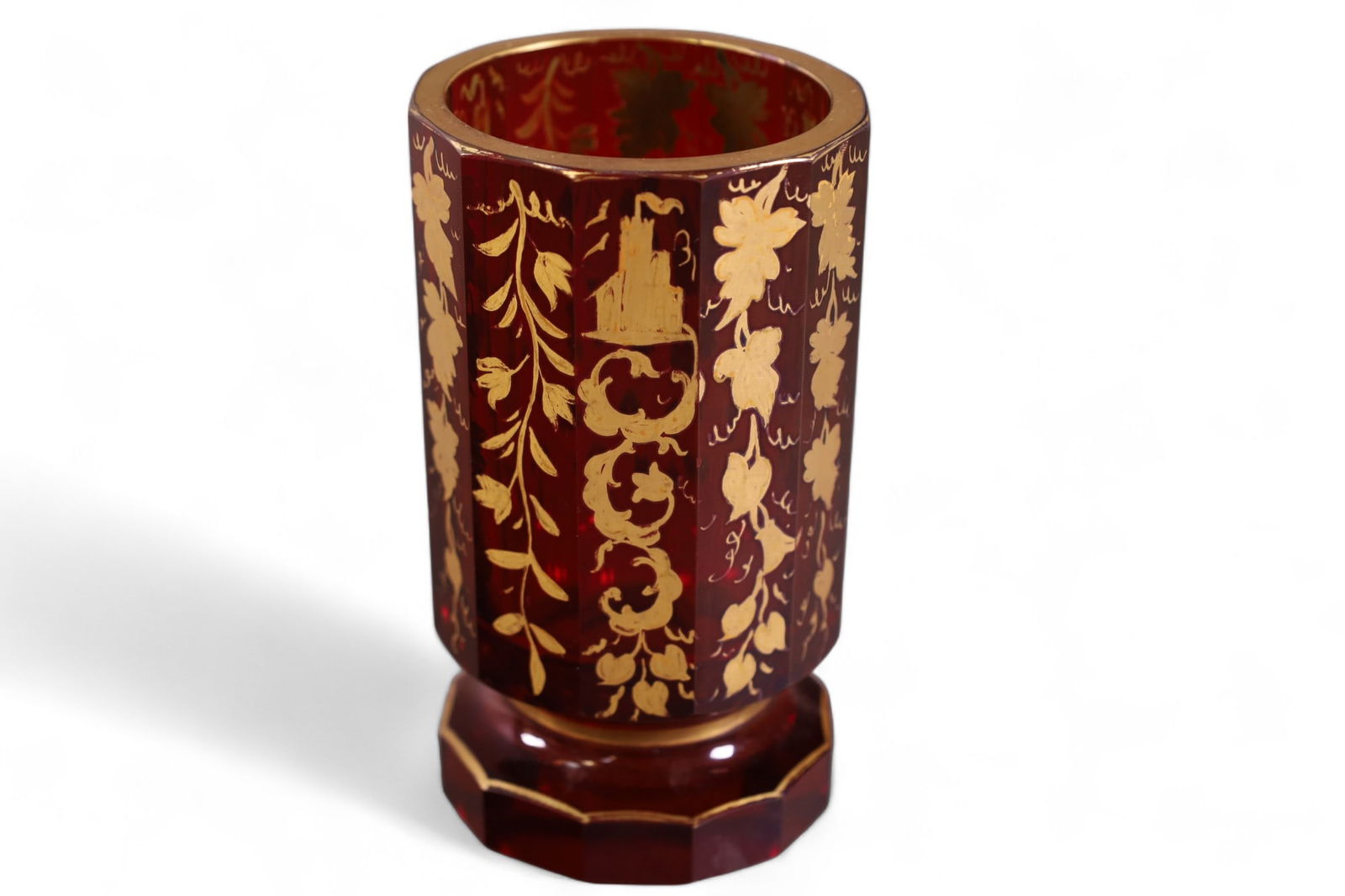 ENAMEL ART GLASS VASE (1 of 2)