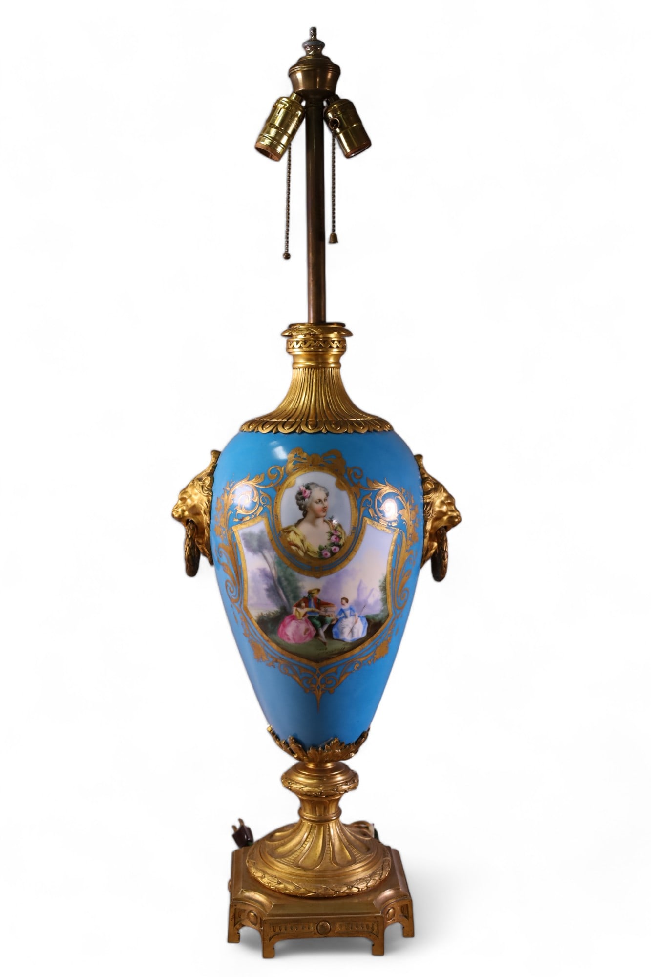 LARGE SEVRES STYLE TABLE LAMP (1 of 4)