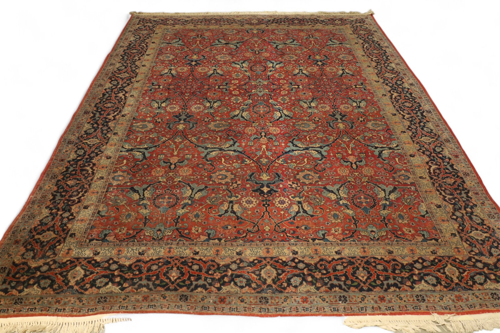 APPROX 10' 10" x 7' 10" HANDMADE WOOL RUG (1 of 4)