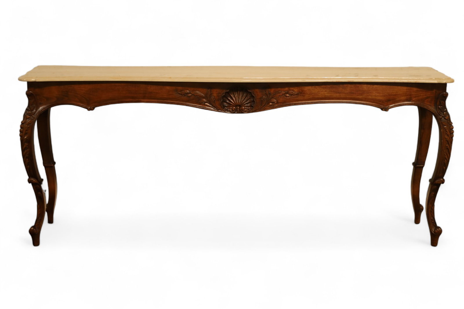 COUNTRY FRENCH MARBLE TOP CONSOLE TABLE (1 of 3)