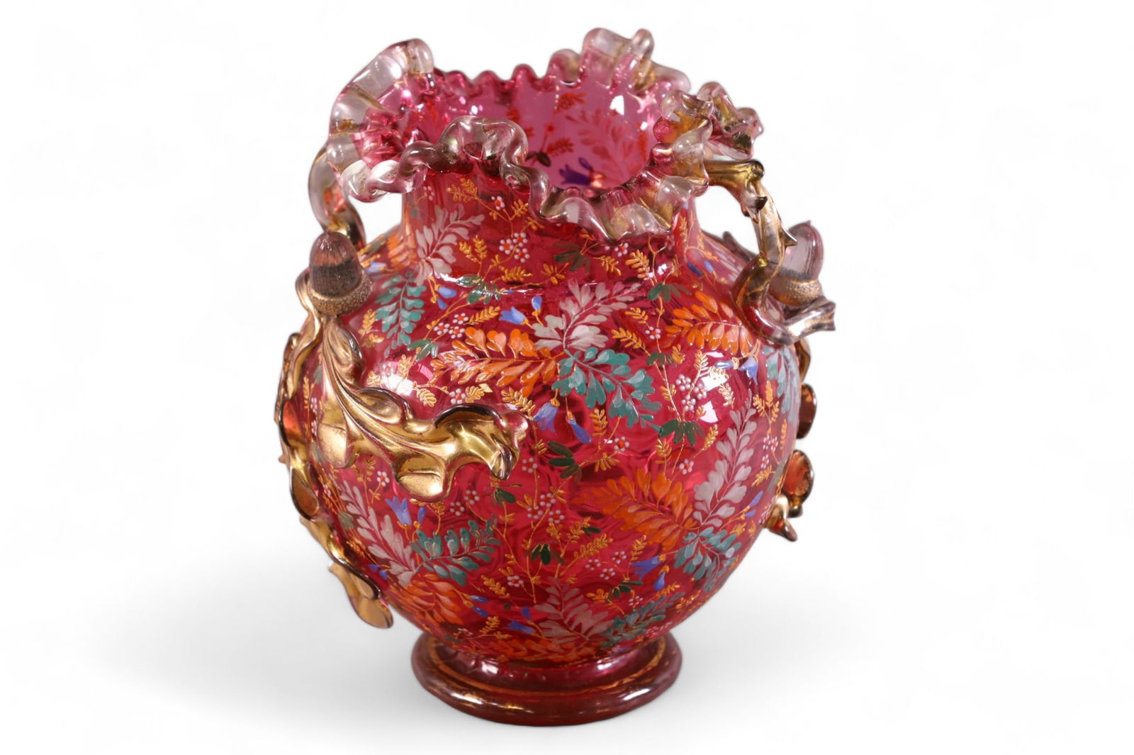 UNSIGNED MOSER VASE (AS IS) (1 of 6)