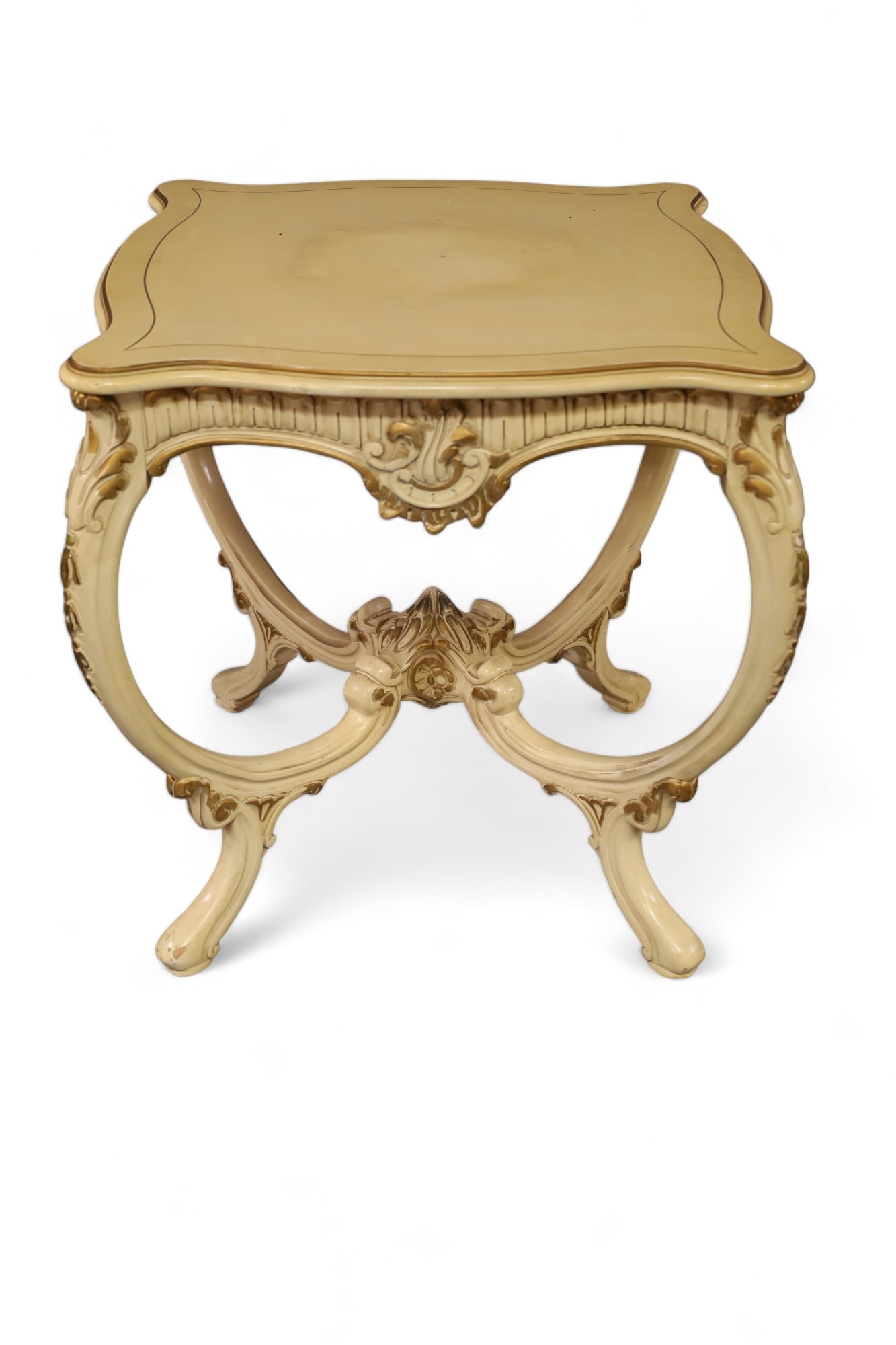 LARGE FRENCH STYLE PARLOR TABLE (1 of 3)