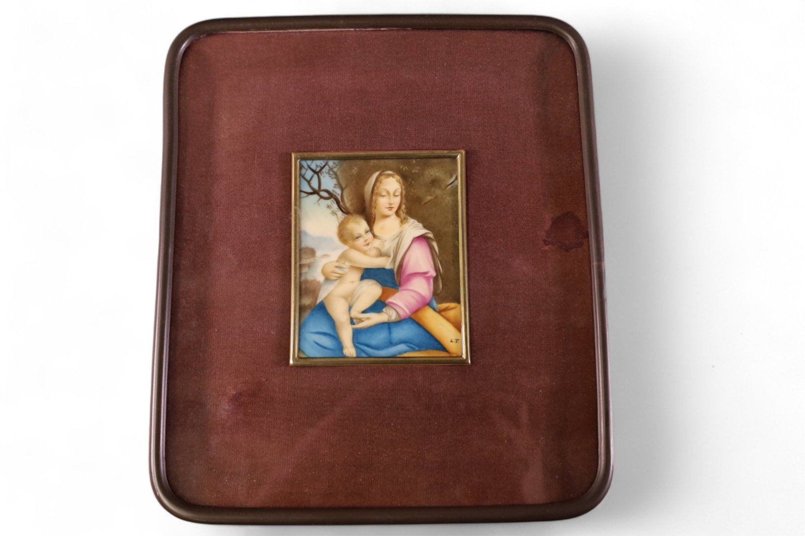 ITALIAN HAND PAINTED PORCELAIN PANEL (1 of 2)