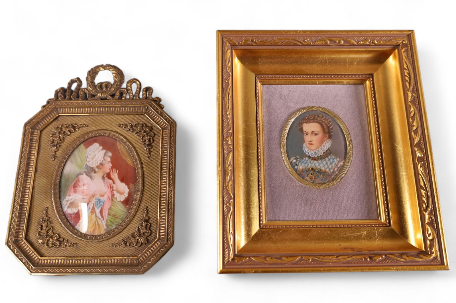 2 ANTIQUE MINIATURE PORTRAITS (1 of 3)