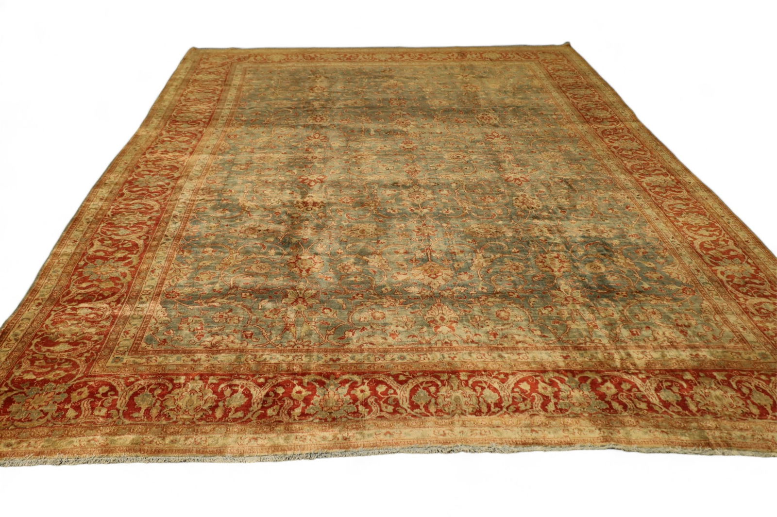 APPROX. 12' 10" X 9' 9" HANDMADE SAROUK RUG (1 of 7)