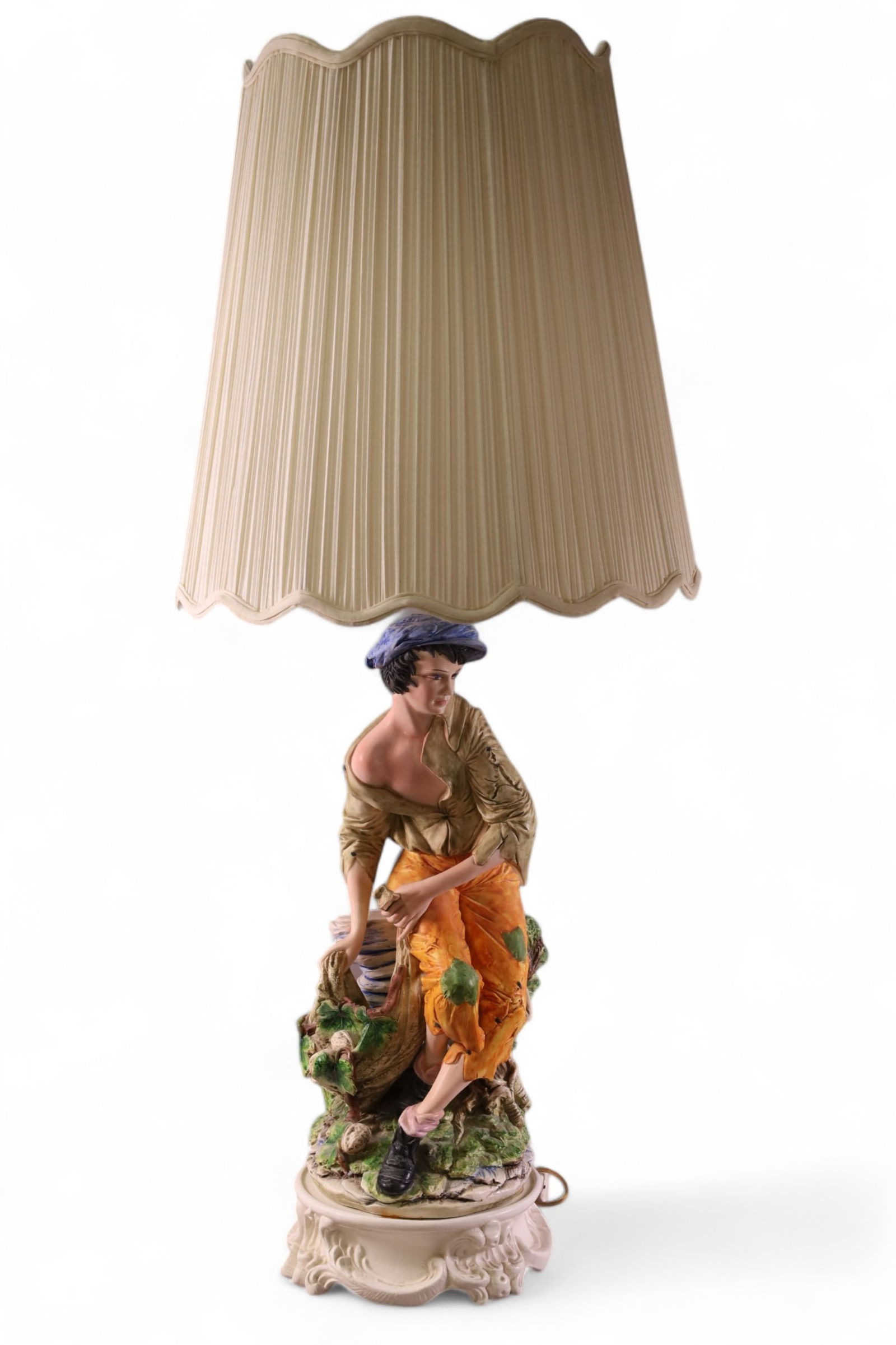 LARGE PORCELAIN FIGURAL TABLE LAMP (1 of 2)