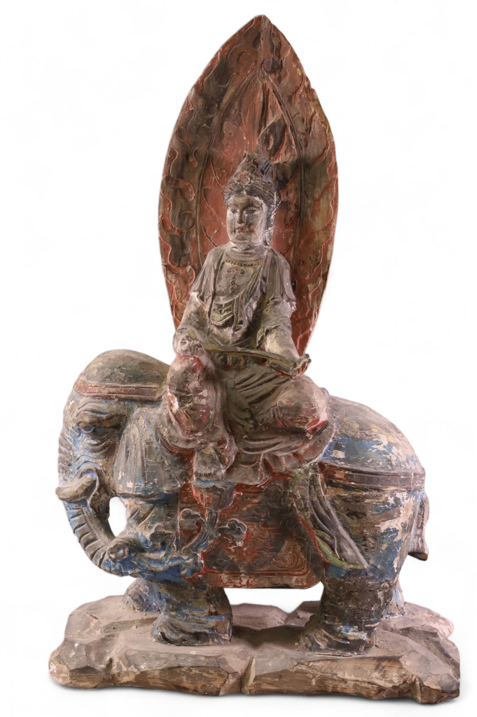 LARGE CARVED WOODEN FIGURE (1 of 2)