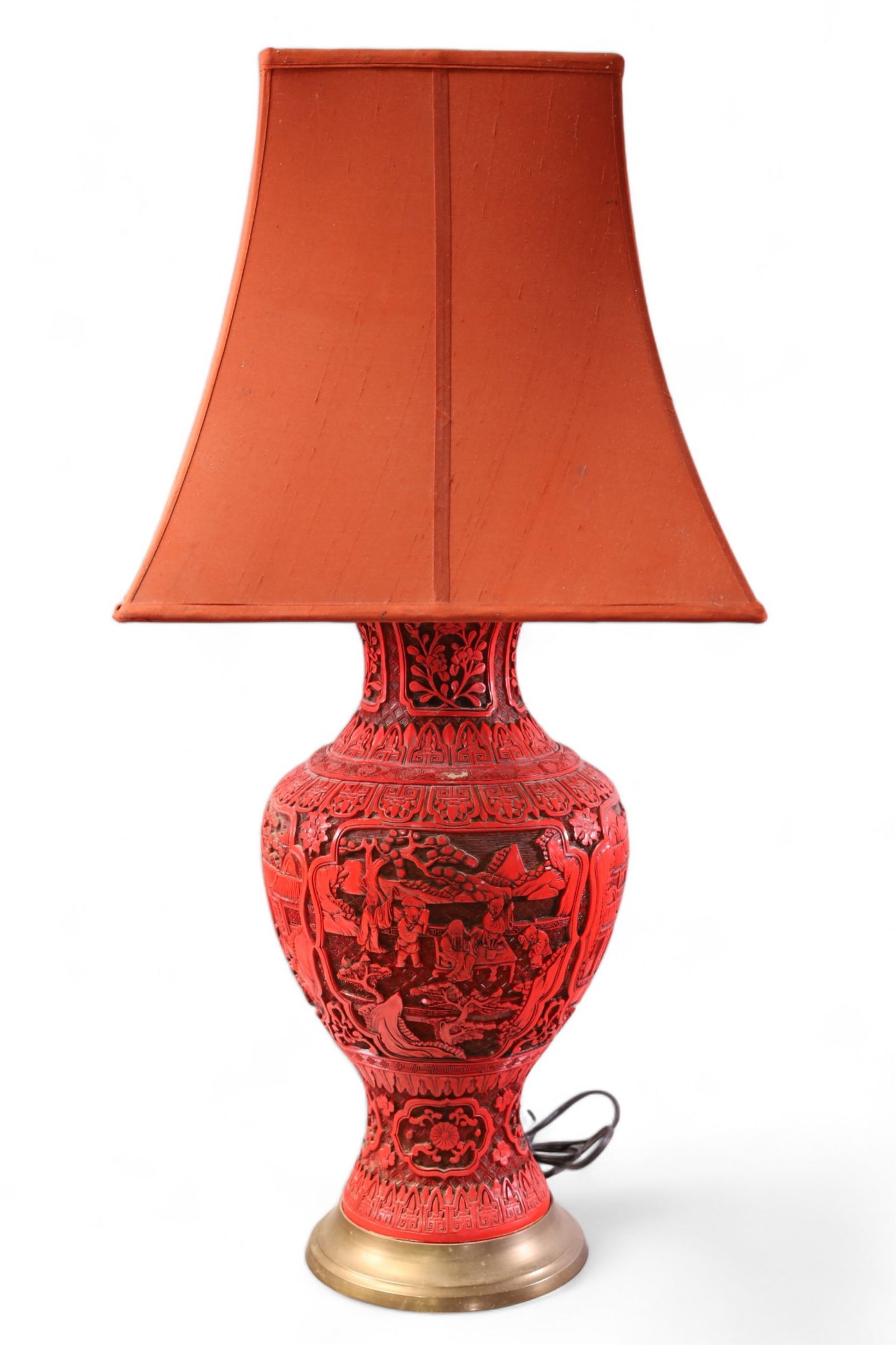 CINNABAR STYLE TABLE LAMP (1 of 2)
