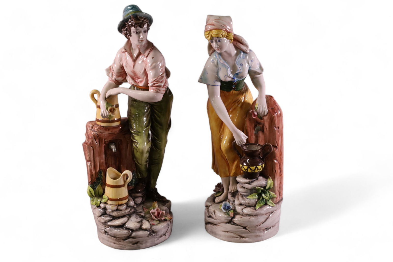 2 LARGE ITALIAN PORCELAIN FIGURES (1 of 3)