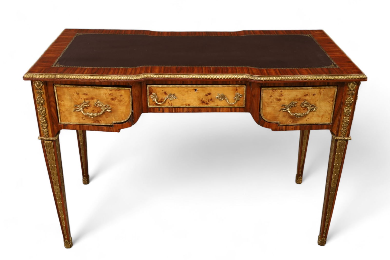 FRENCH STYLE LEATHER TOP DESK (1 of 3)