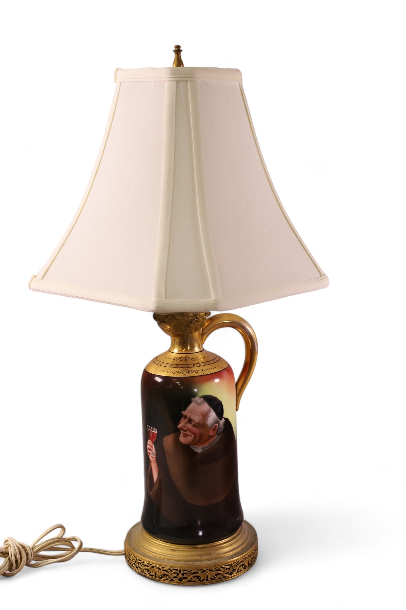 ANTIQUE PORCELAIN TABLE LAMP (1 of 3)