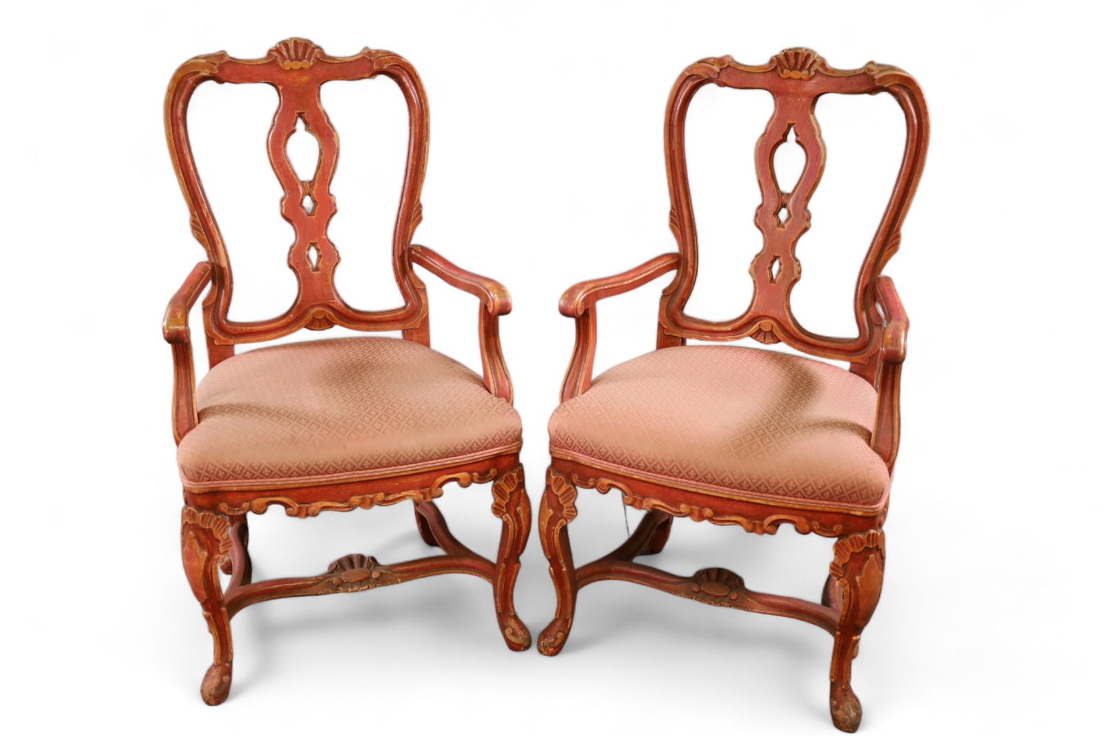PAIR OF HAND PAINTED CHAIRS (1 of 2)