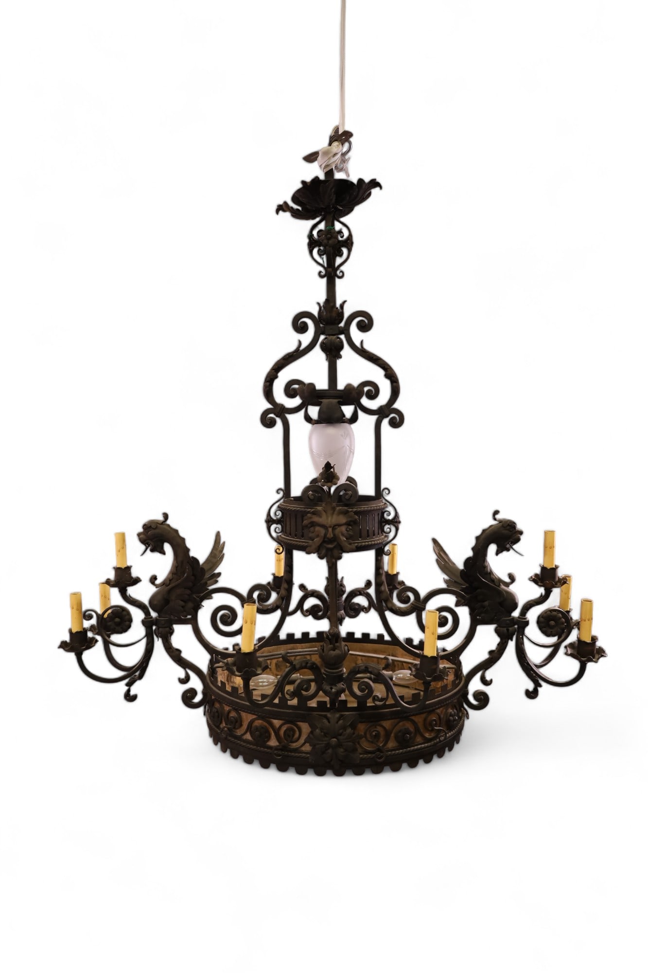LARGE SPANISH STYLE CHANDELIER (1 of 5)