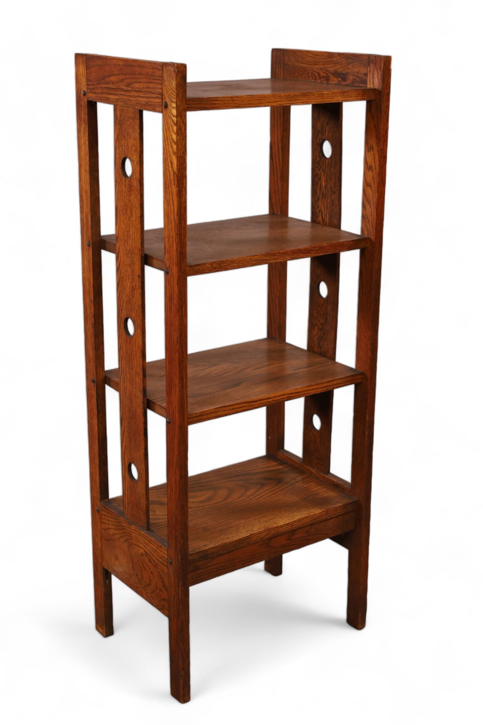 ARTS & CRAFTS OAK MAGAZINE RACK (1 of 2)