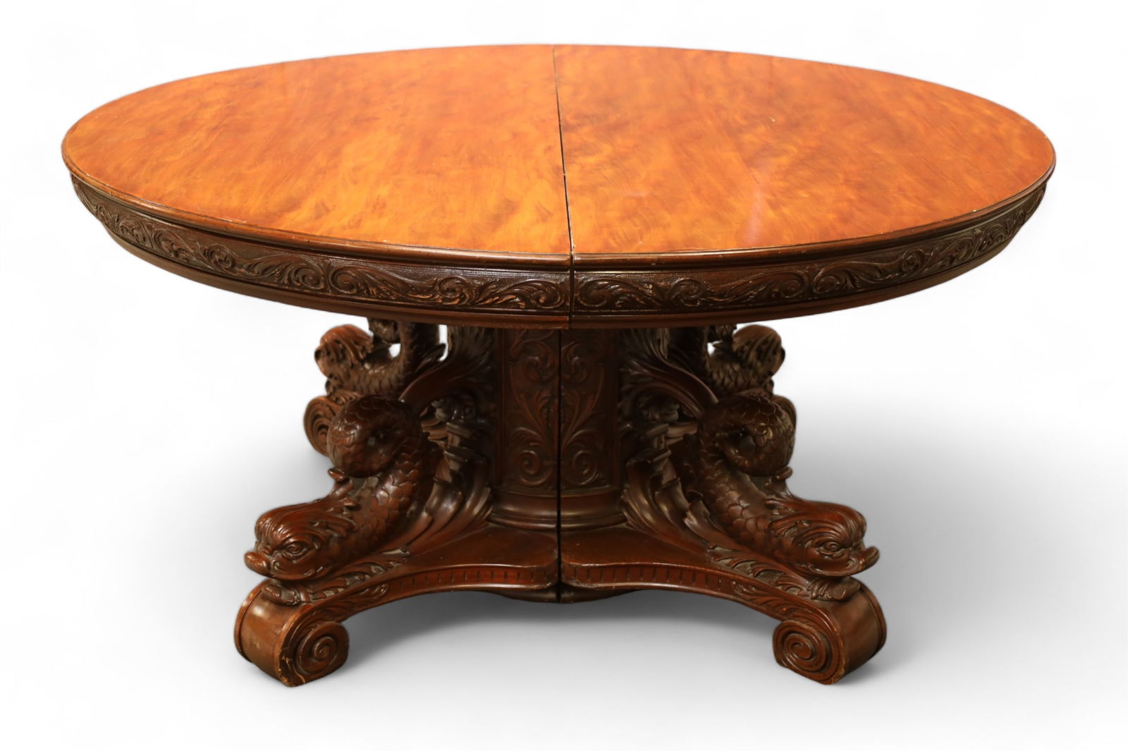 HIGHLY CARVED RJ HORNER DINING ROOM TABLE (1 of 7)