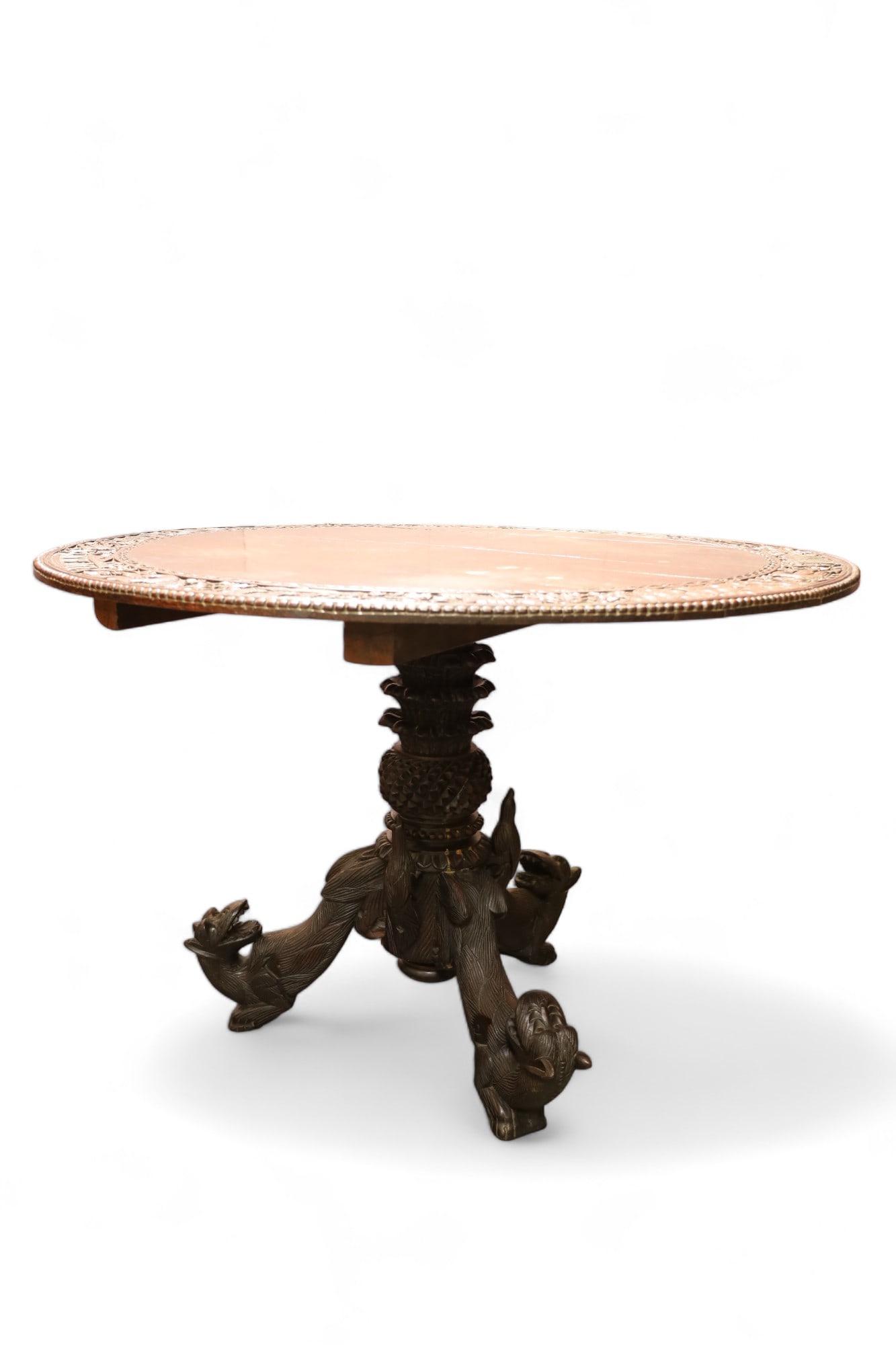 ANTIQUE HIGHLY CARVED CENTER TABLE (1 of 5)