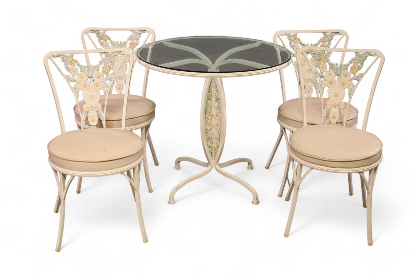 IRON PATIO TABLE & 4 CHAIRS (1 of 4)