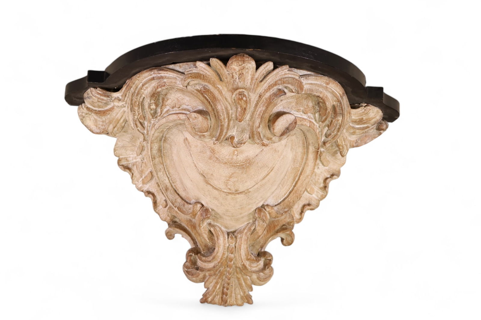 ANTIQUE WOODEN CARVED WALL BRACKET (1 of 2)