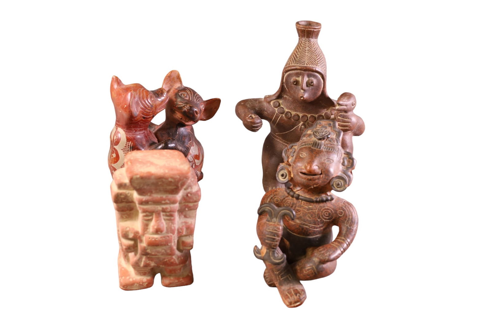 4 LARGE PRE COLUMBIAN STYLE FIGURES (1 of 6)