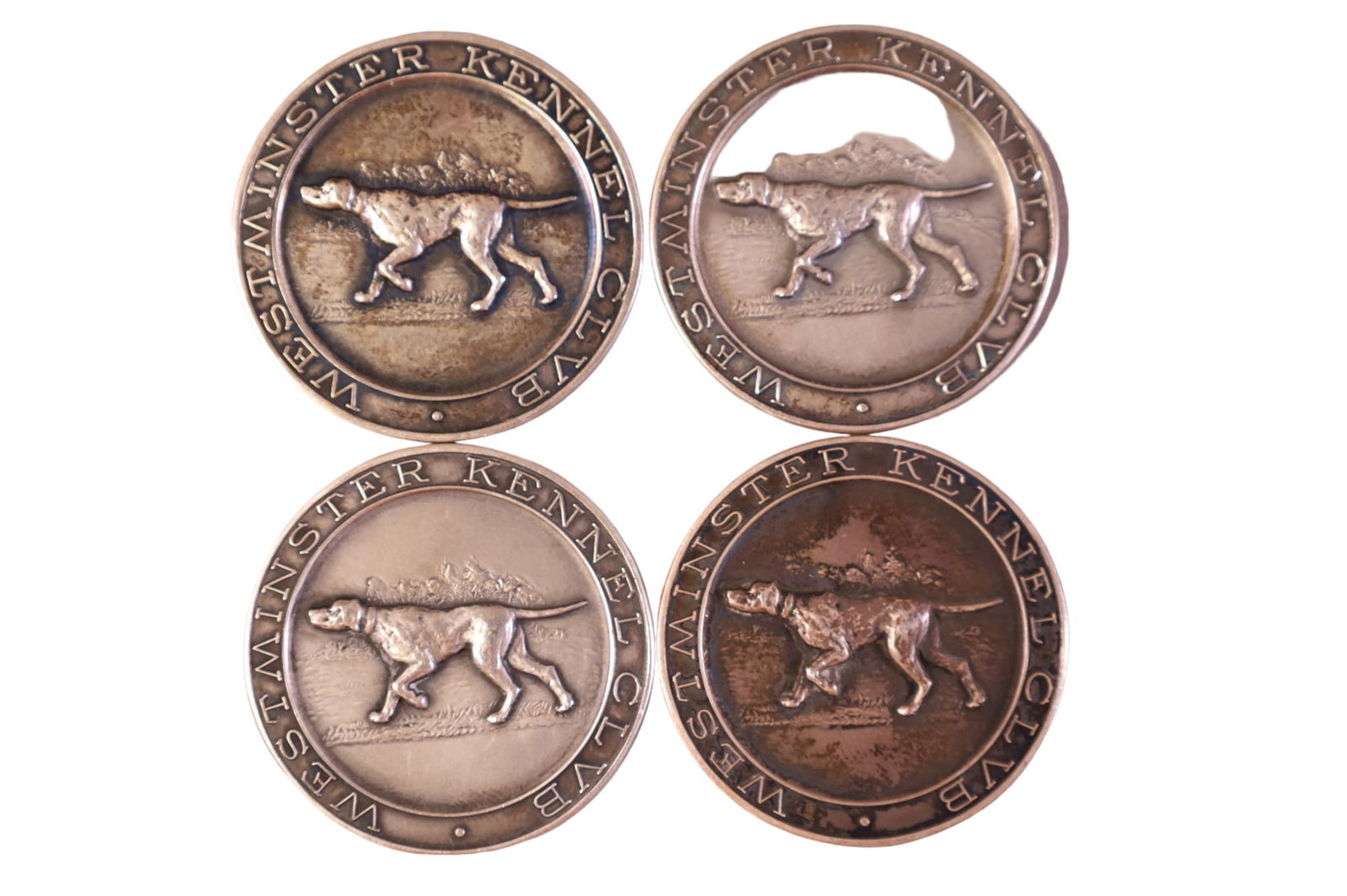 4 WESTMINSTER KENNEL CLUB STERLING MEDALLIONS (1 of 2)