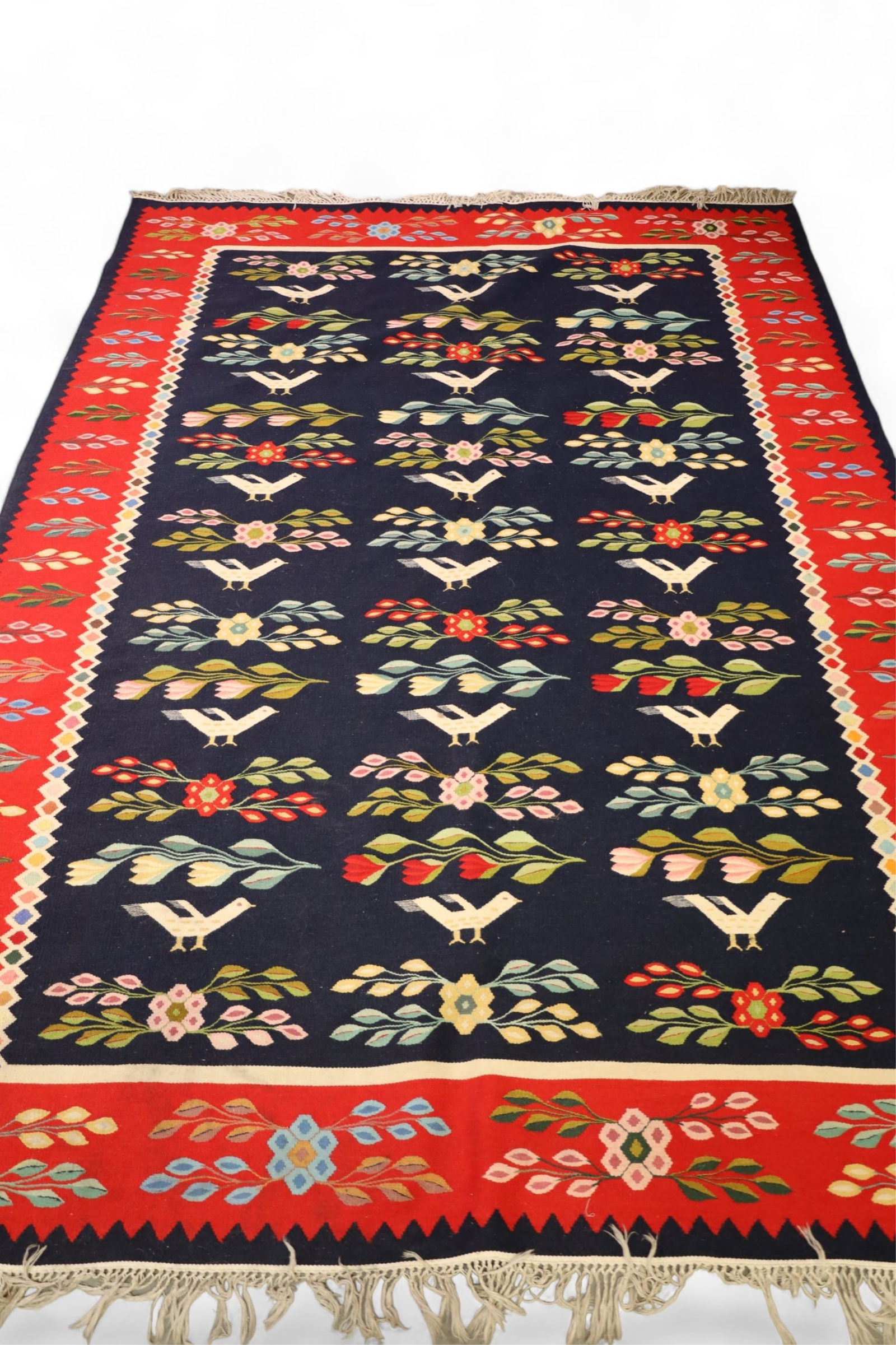 APPROX 8' 8" x 6' HANDMADE FLATWEAVE RUG (1 of 4)