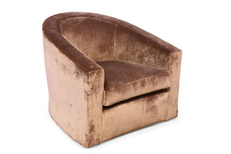 Dakota Jackson Allegro Lounge Chair: The Allegro Lounge Chair has the brisk airy feel that a rich slip covered fully upholstered lounge chair creates. The looped buttons binding the slip cover in the back provides the perfect staccato fi