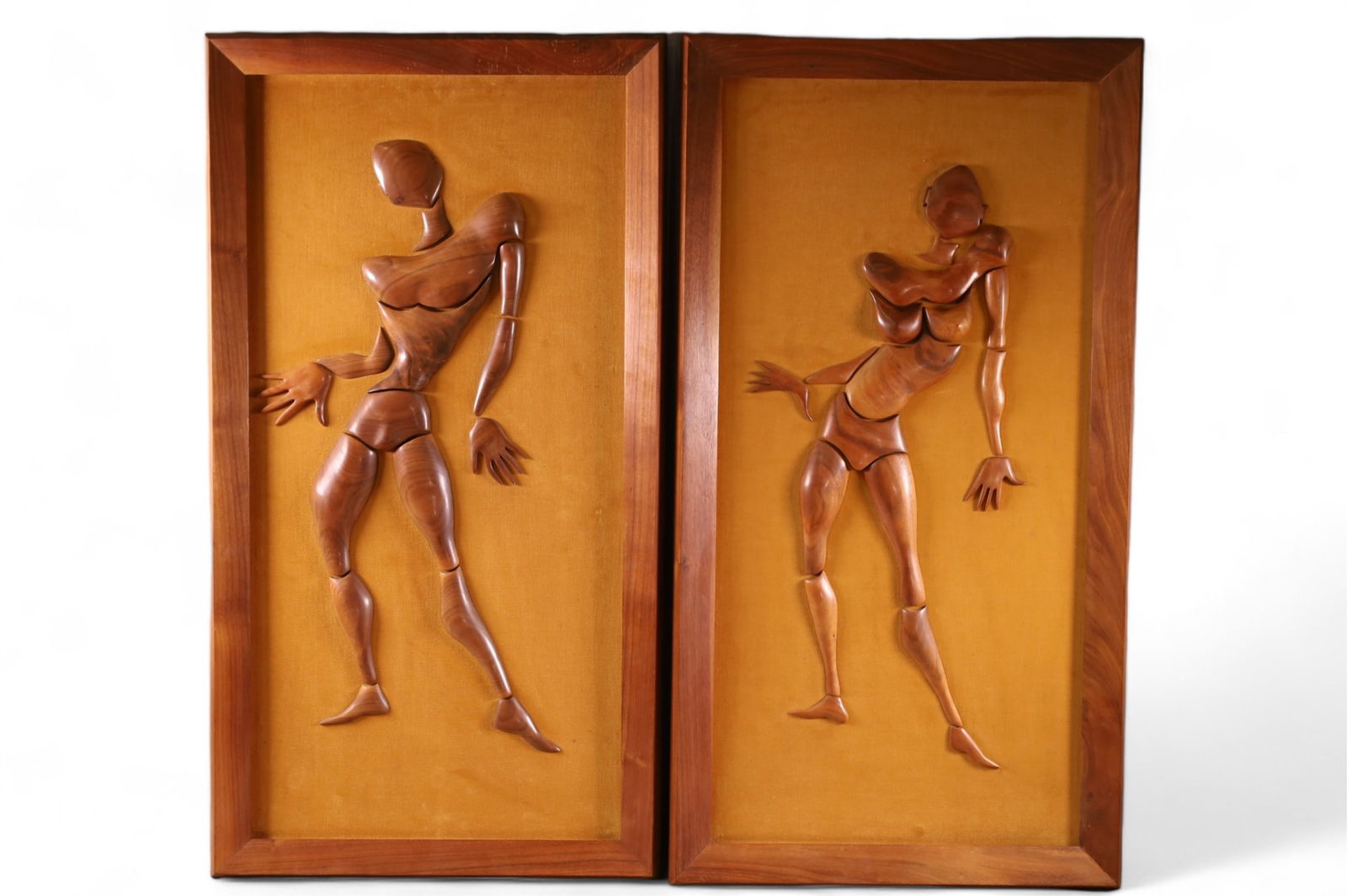 PAIR OF MCM ABSTRACT WALL HANGINGS (1 of 5)