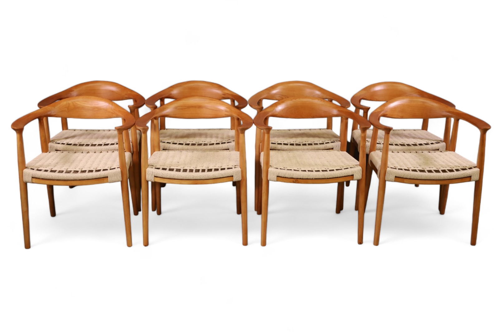 SET OF 8 HANS WEGNER STYLE DINING CHAIRS (1 of 4)