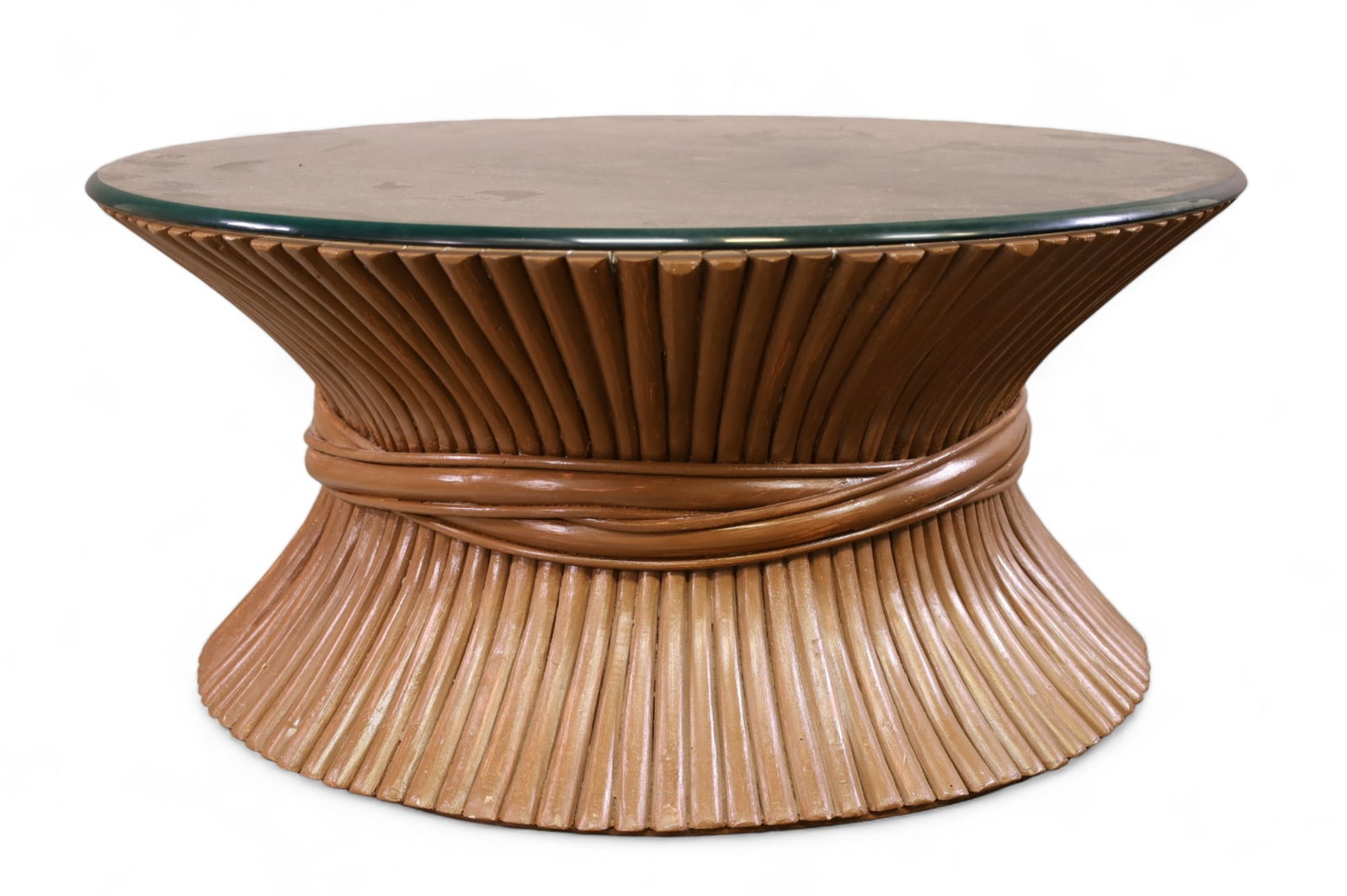 "SHEAF OF WHEAT" MCGUIRE COCKTAIL TABLE (1 of 3)