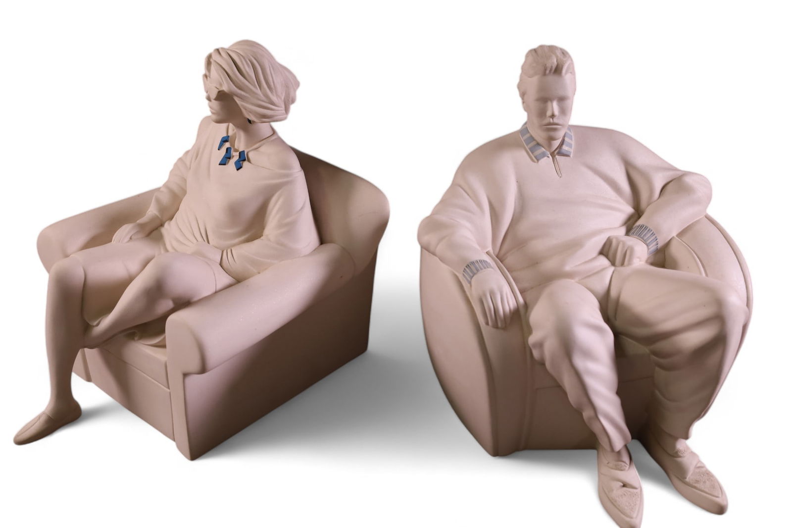 PAIR OF ITALIAN FIGURAL BOOKENDS: PAIR OF ITALIAN FIGURAL BOOKENDS BIQSUE FIGURAL BOOKENDS MARKED PAQUILONE MADE IN ITALY ON REVERSE. 10" H.