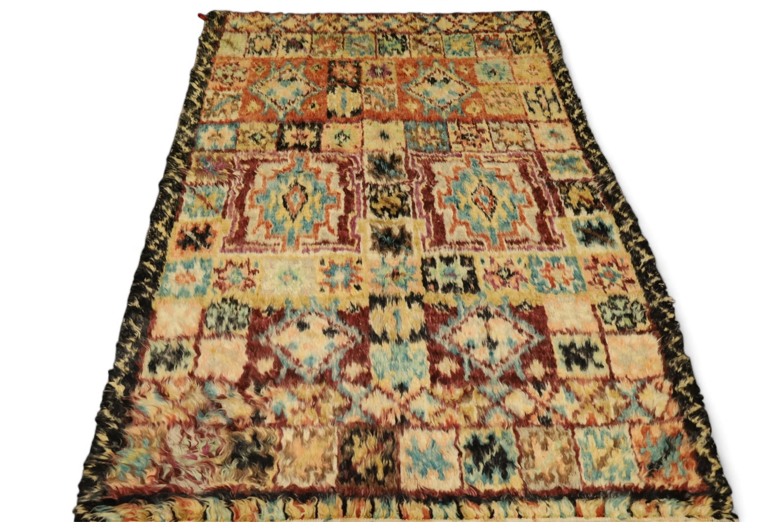 APPROX 7' 2" x 5' 1" HANDMADE WOOL RUG (1 of 4)